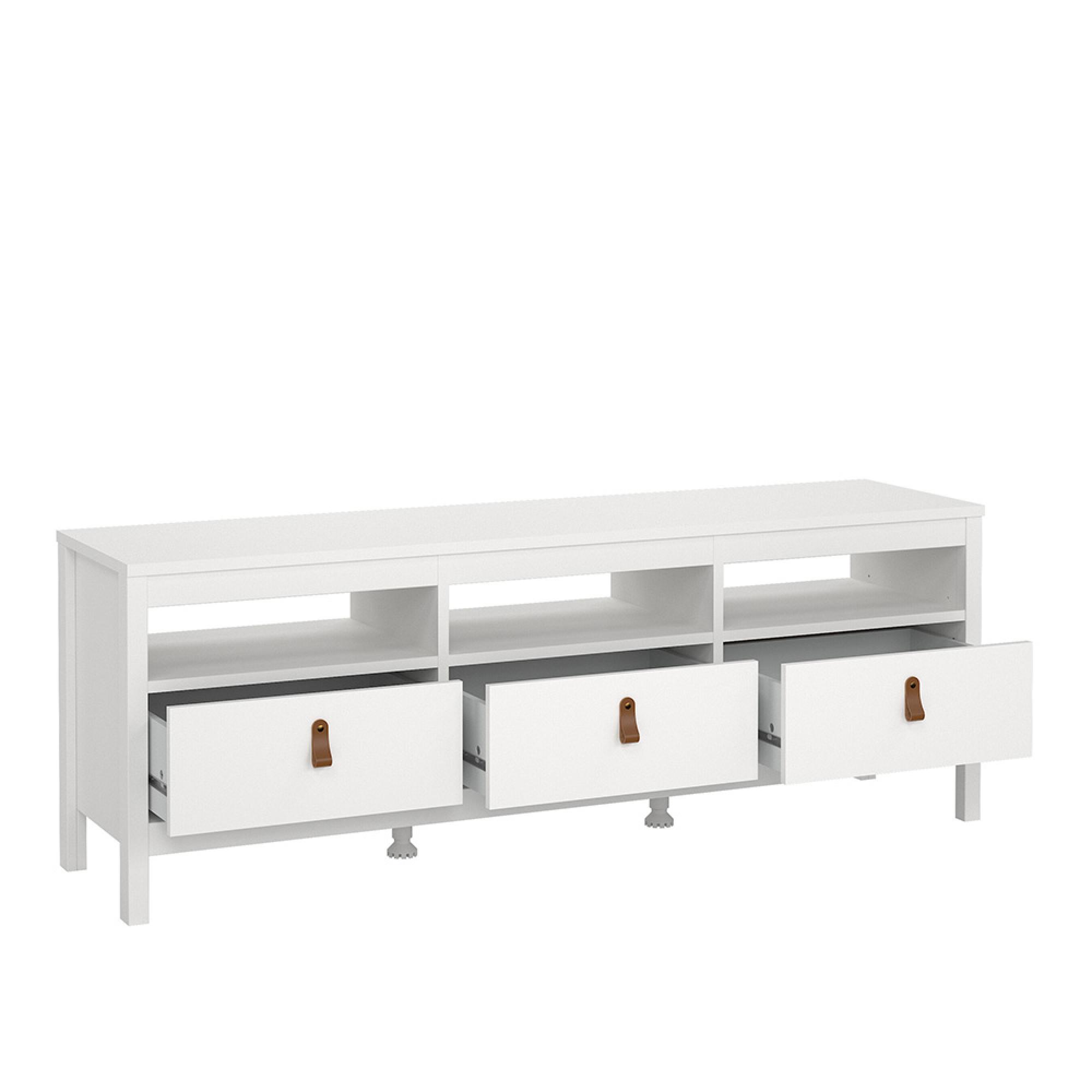 Barcelona TV Unit - 3 Drawer - 151.2cm - White