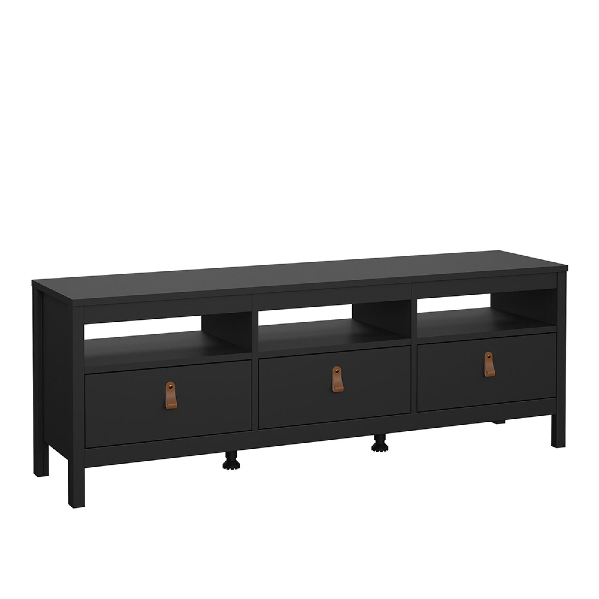 Barcelona TV Unit - 3 Drawer - 151cm - Black
