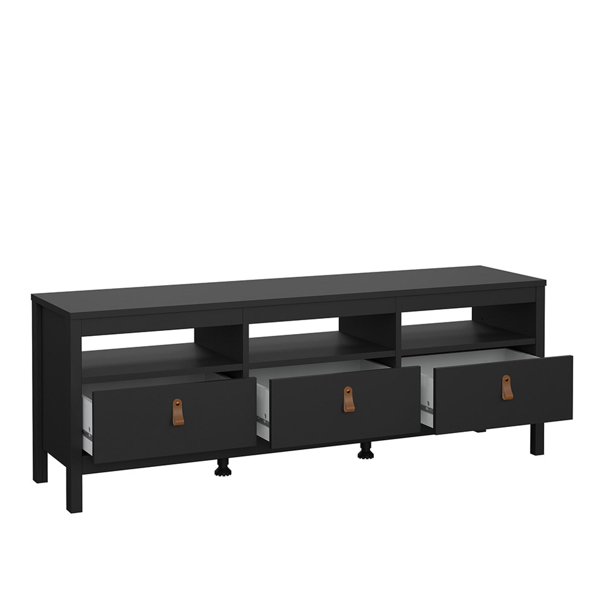 Barcelona TV Unit - 3 Drawer - 151cm - Black