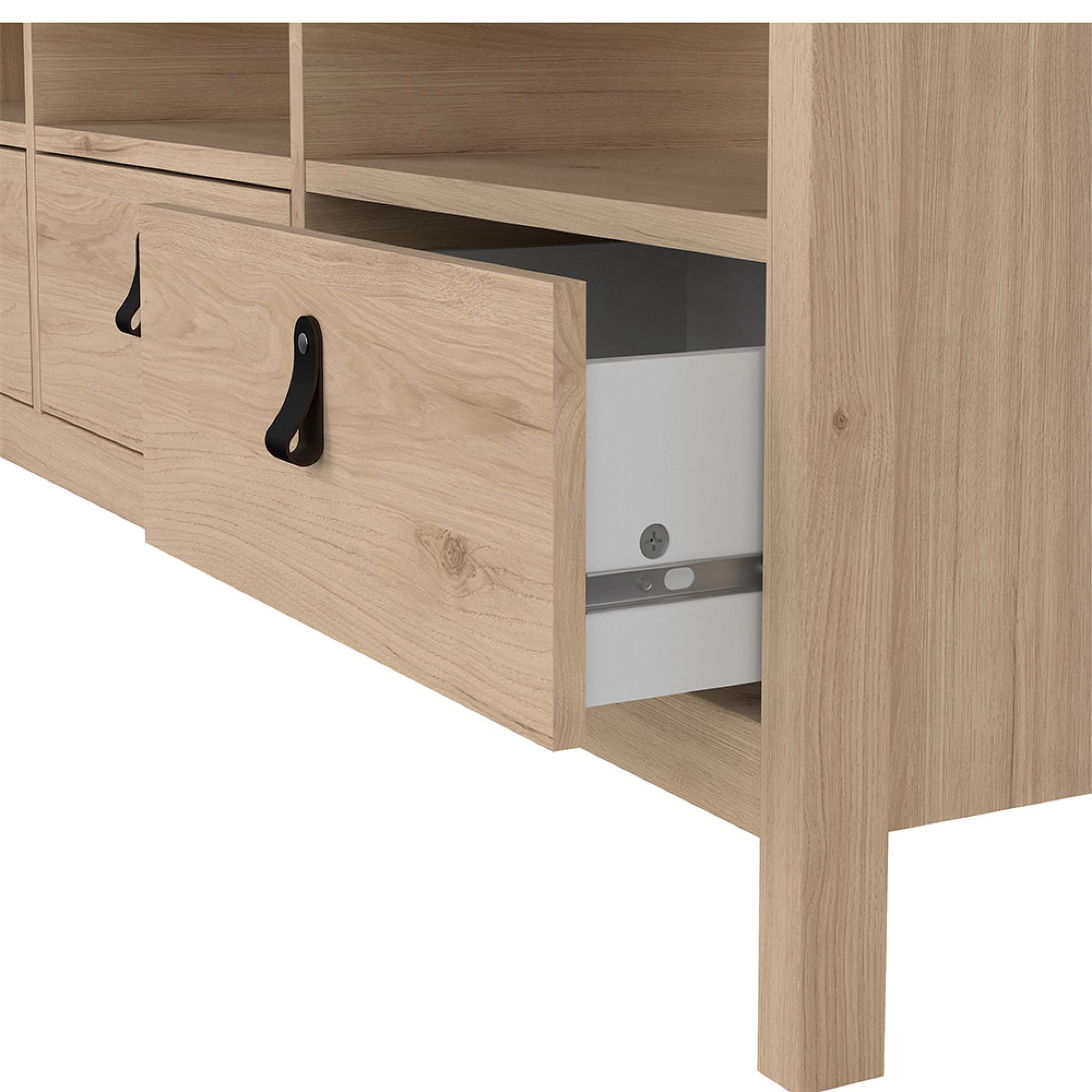 Barcelona TV Unit - 3 Drawer - 151.4cm - Jackson Hickory Oak