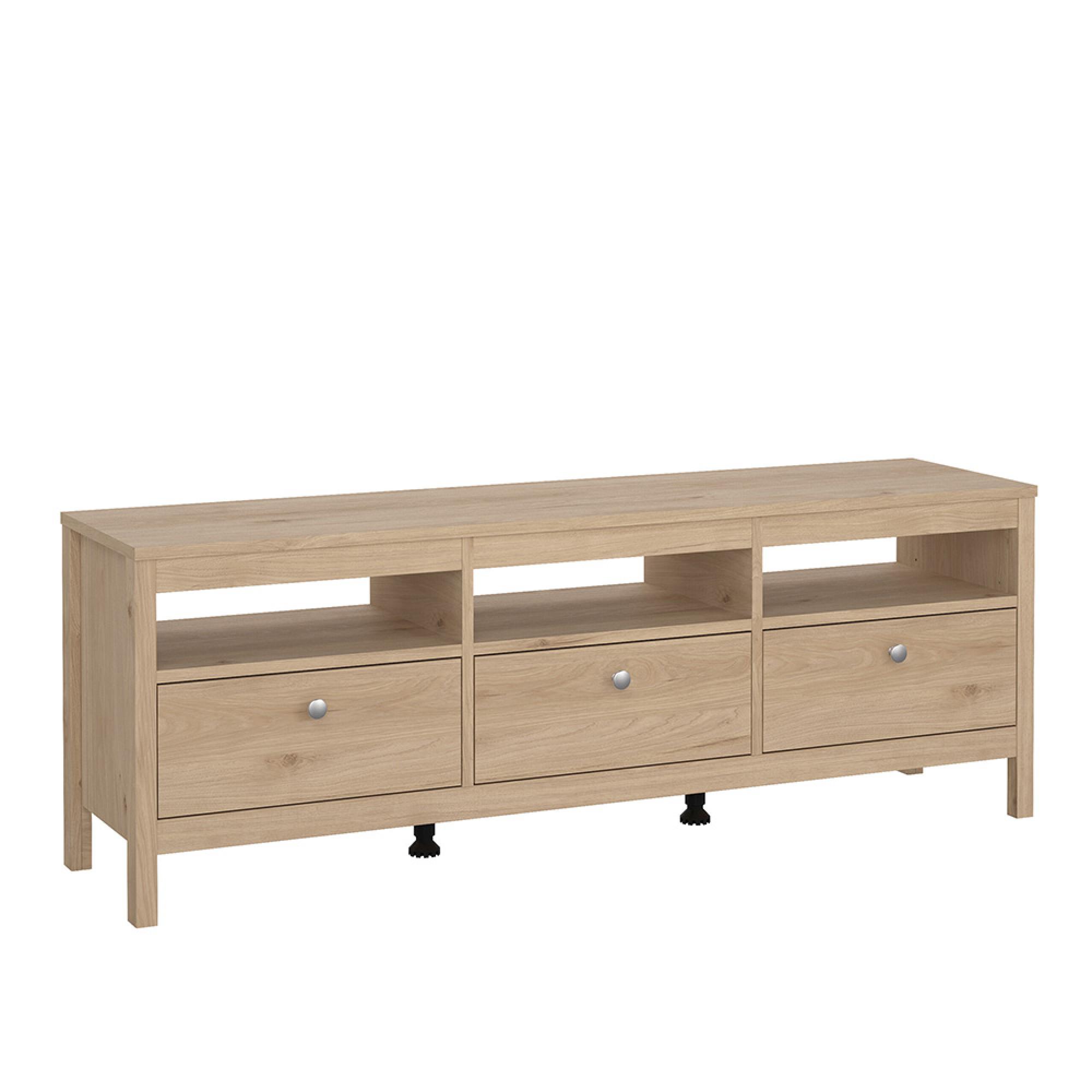 Madrid TV Unit - 3 Drawer - 1544cm - Jackson Hickory Oak
