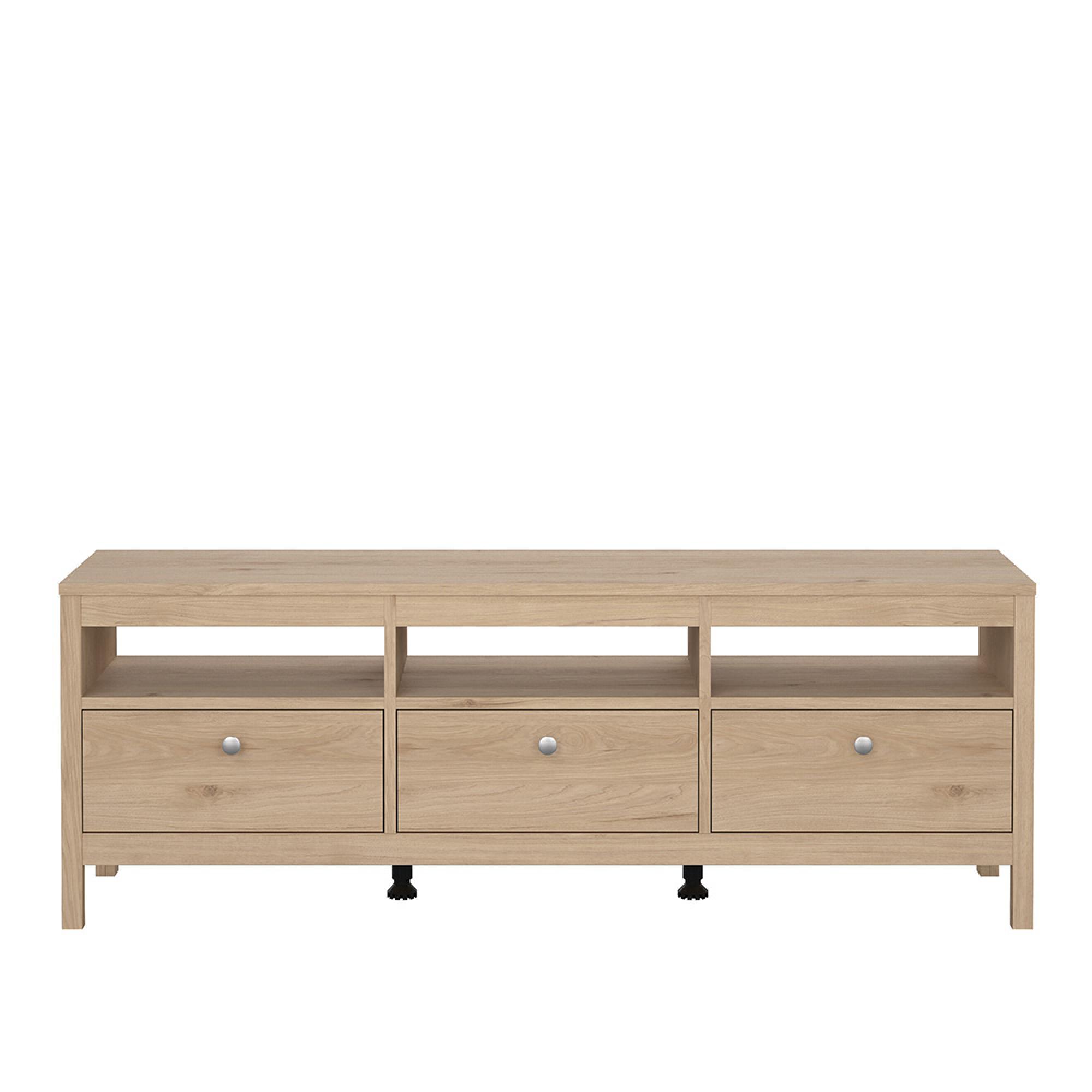 Madrid TV Unit - 3 Drawer - 1544cm - Jackson Hickory Oak