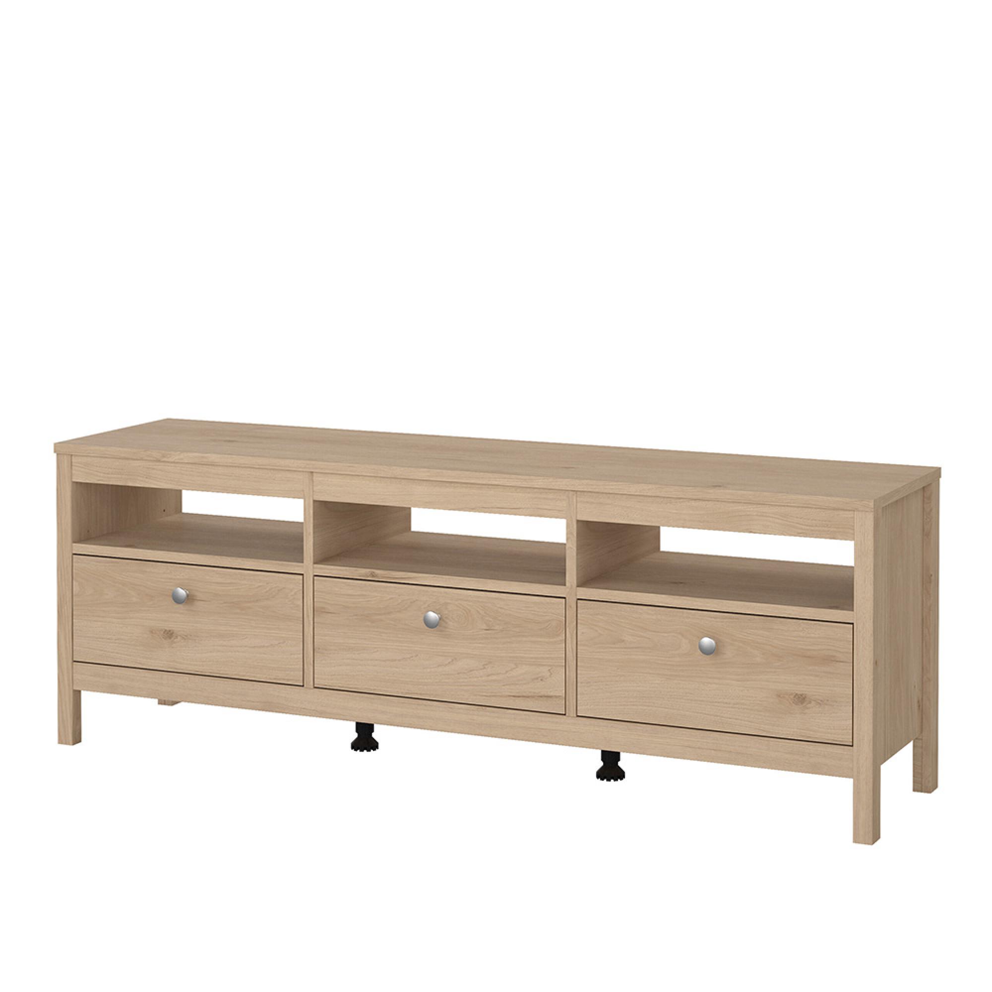 Madrid TV Unit - 3 Drawer - 1544cm - Jackson Hickory Oak