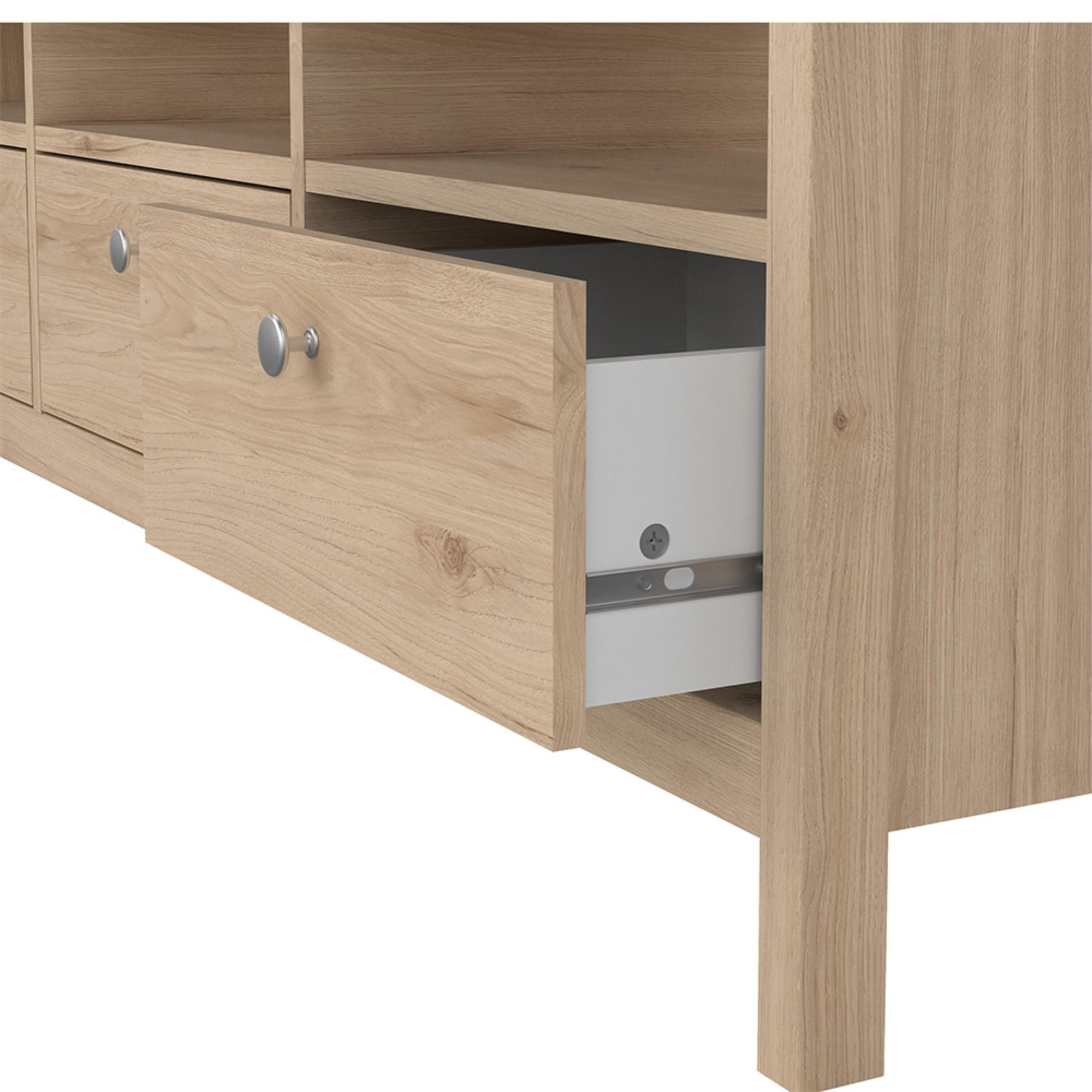 Madrid TV Unit - 3 Drawer - 1544cm - Jackson Hickory Oak