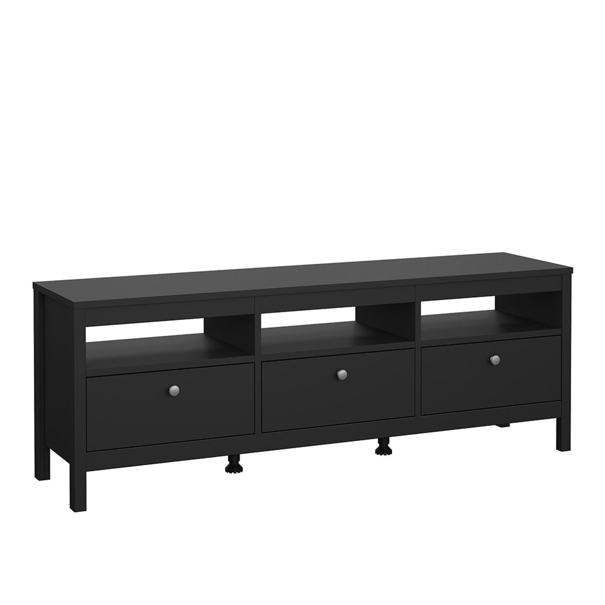 Madrid TV Unit - 3 Drawer - 151cm - Black