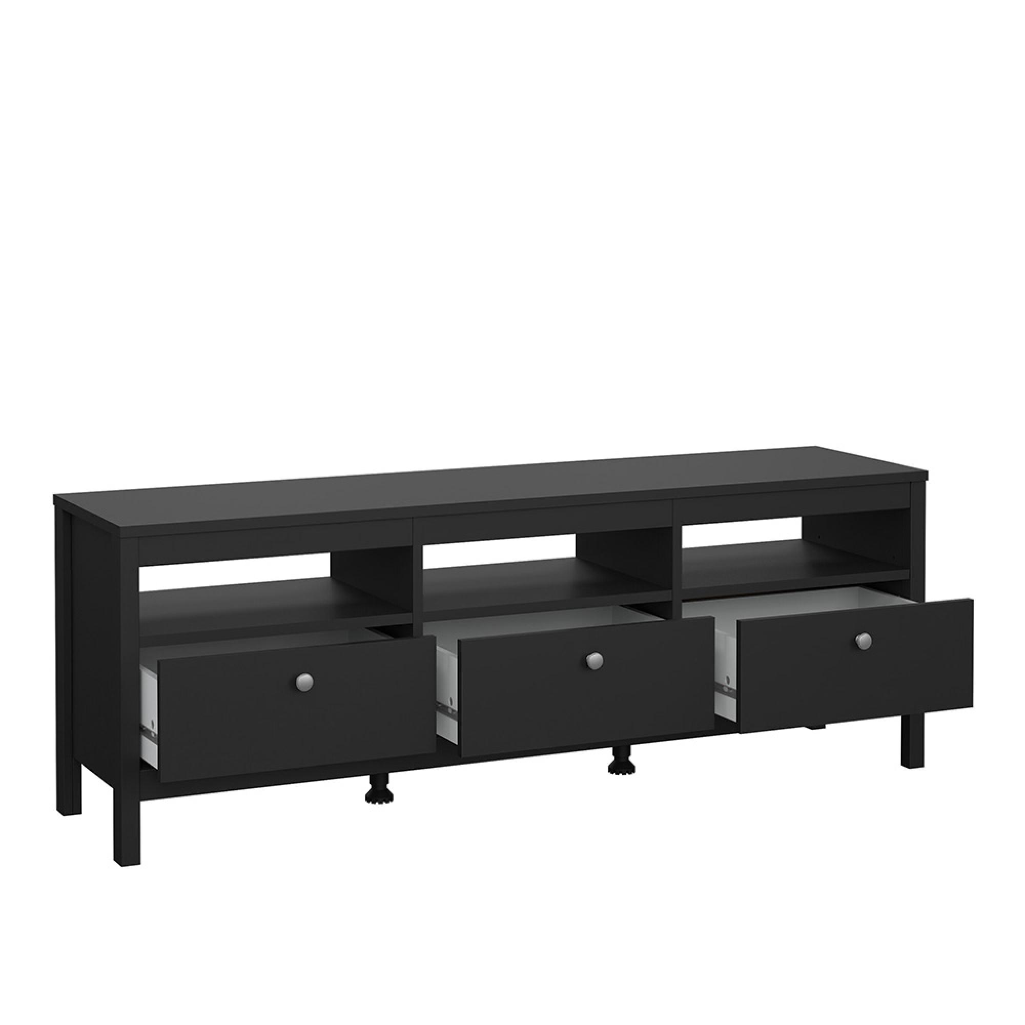 Madrid TV Unit - 3 Drawer - 151cm - Black