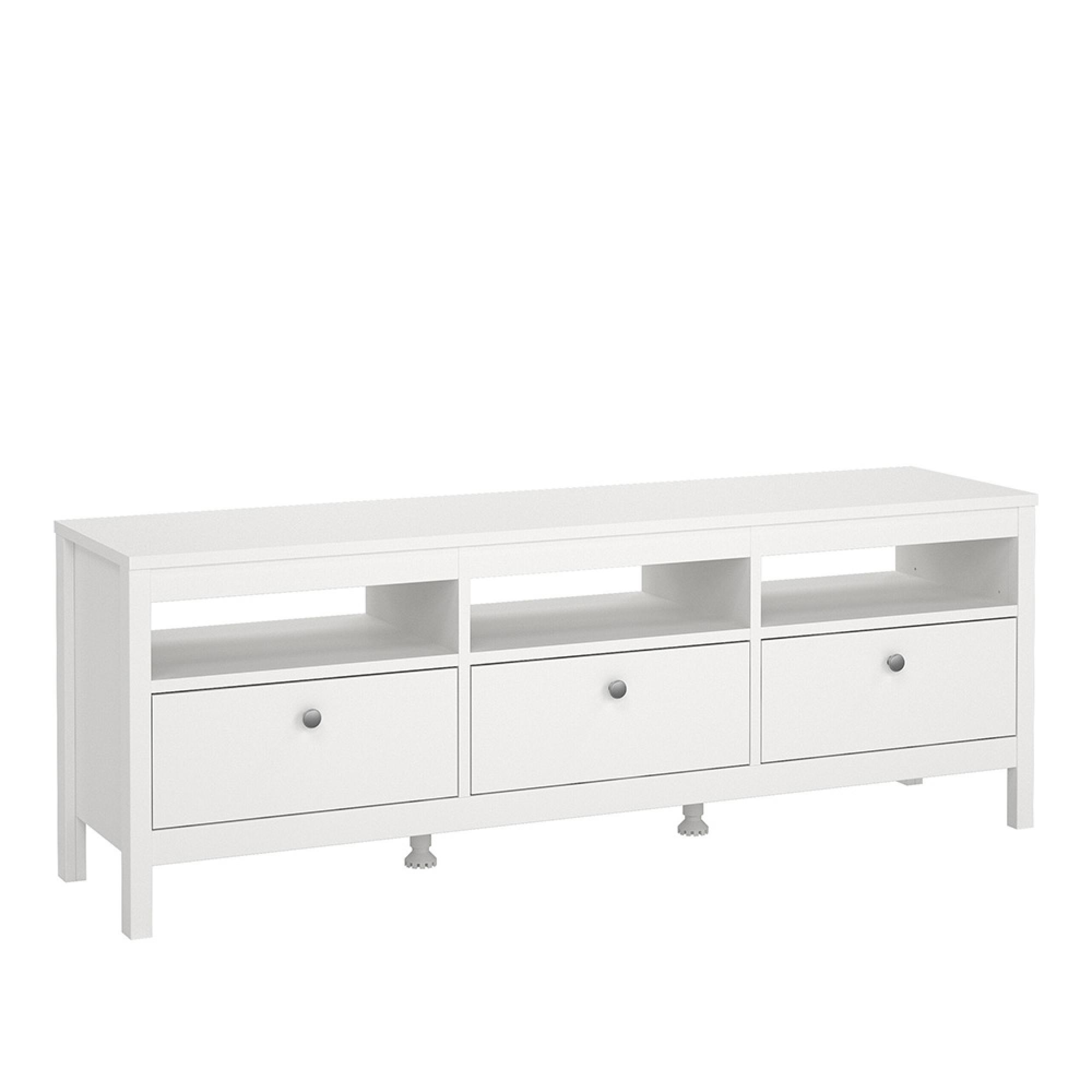 Madrid TV Unit - 3 Drawer - 151cm - White