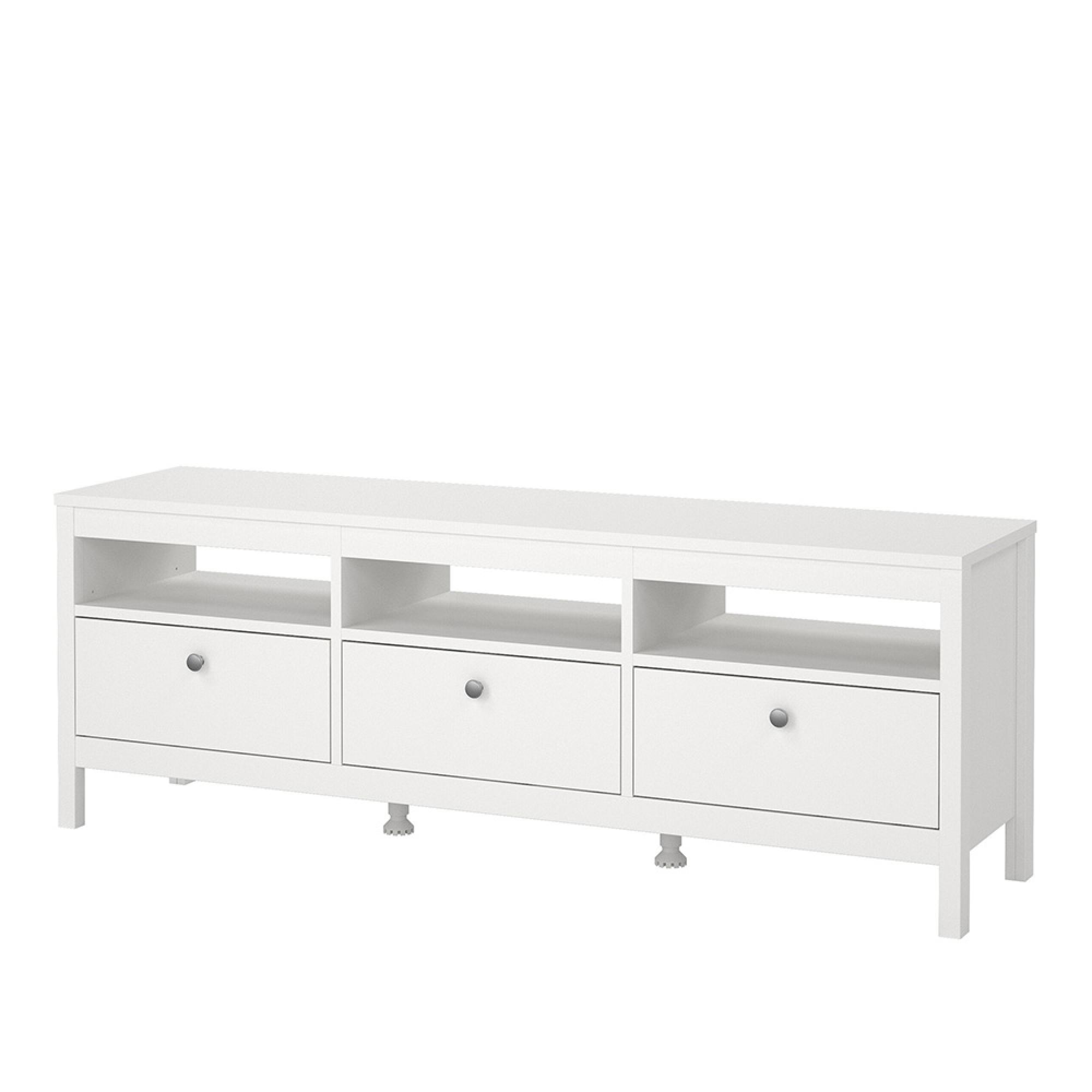 Madrid TV Unit - 3 Drawer - 151cm - White