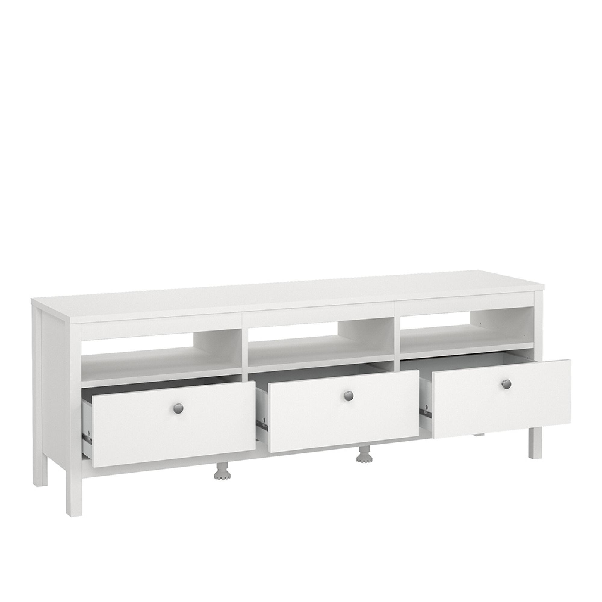 Madrid TV Unit - 3 Drawer - 151cm - White