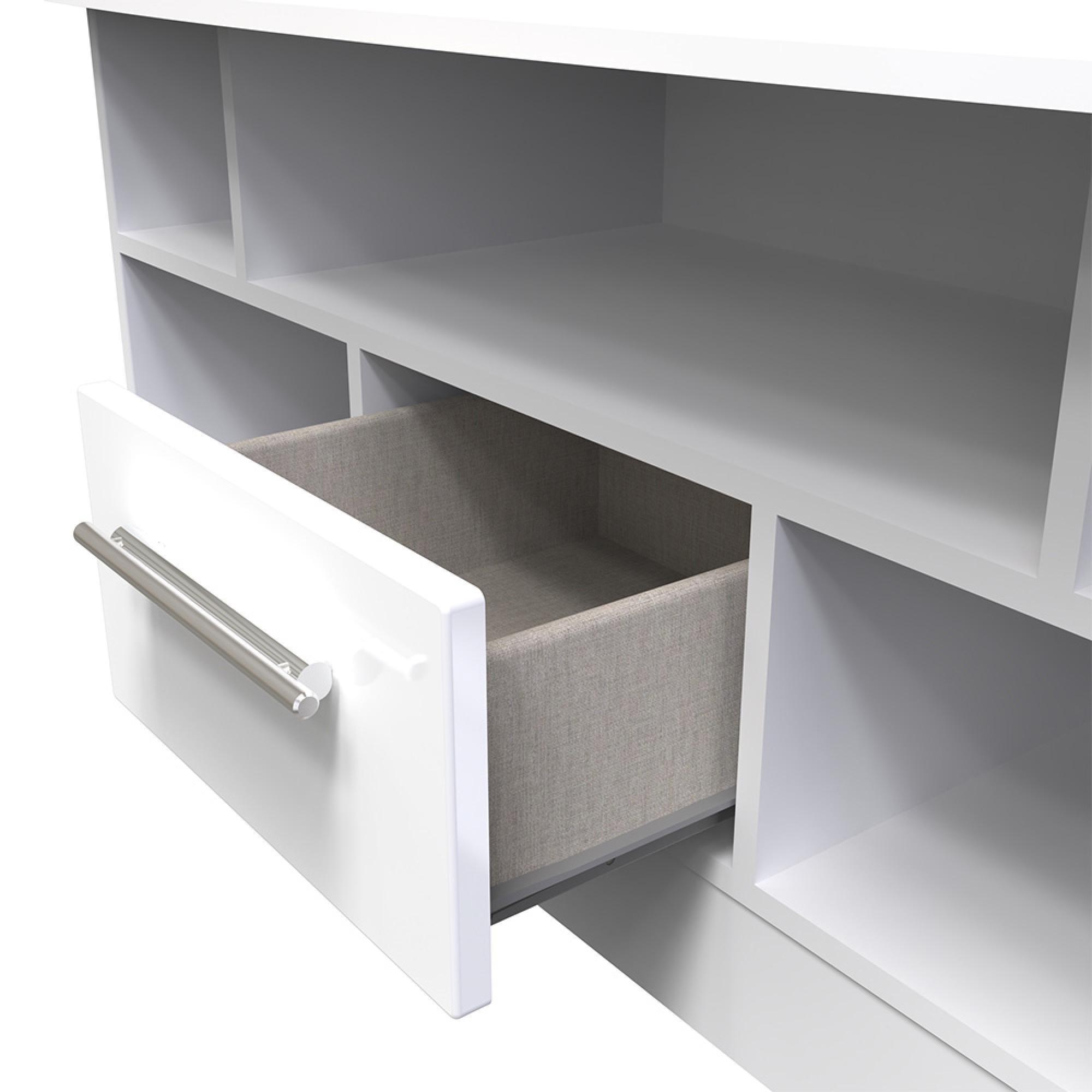 Knightsbridge TV Unit - 110cm - White Gloss