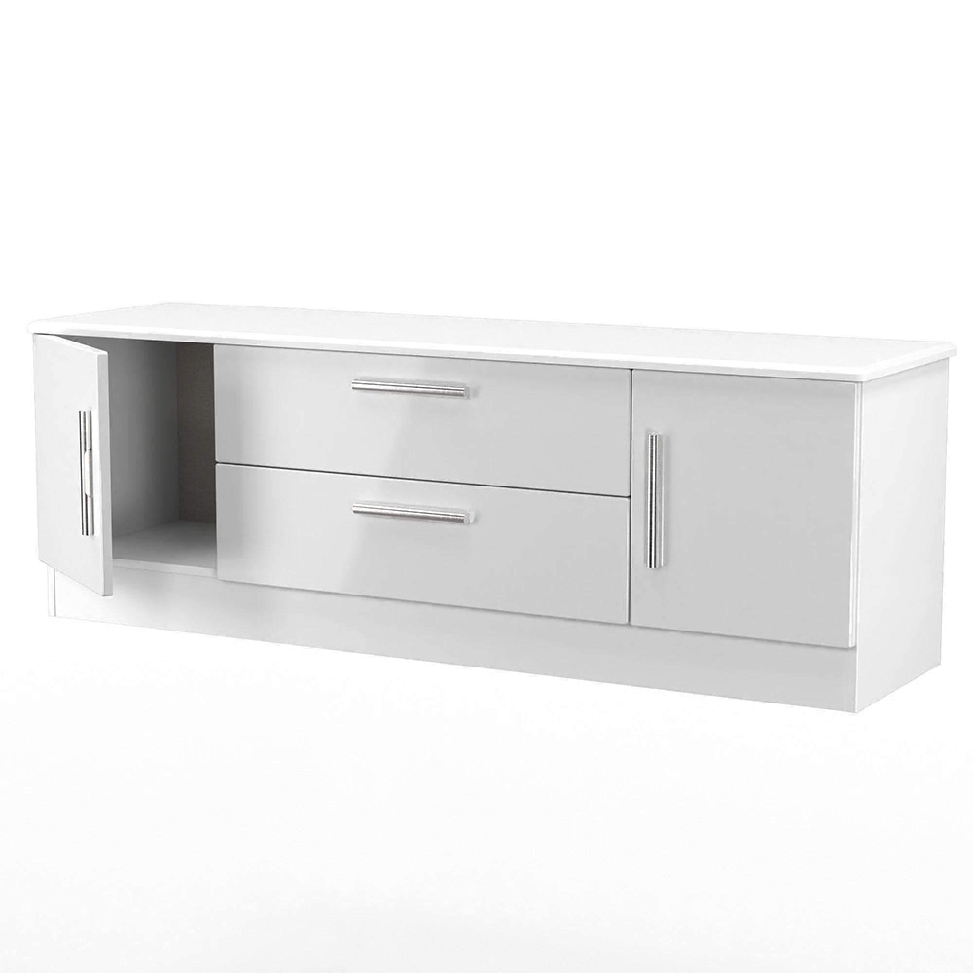 Knightsbridge TV Unit - 145cm - White Gloss