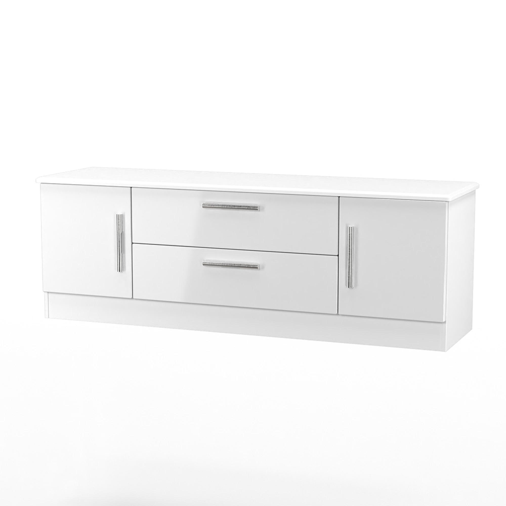 Knightsbridge TV Unit - 145cm - White Gloss