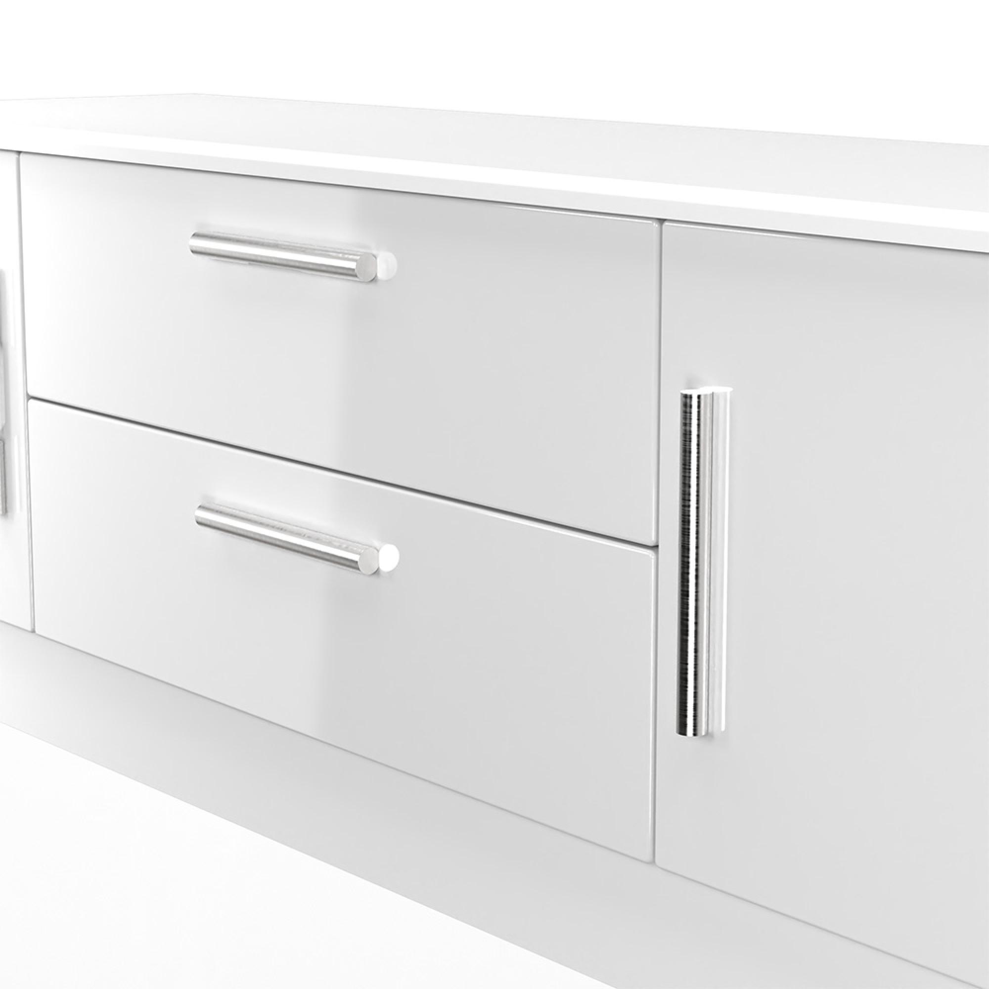 Knightsbridge TV Unit - 145cm - White Gloss