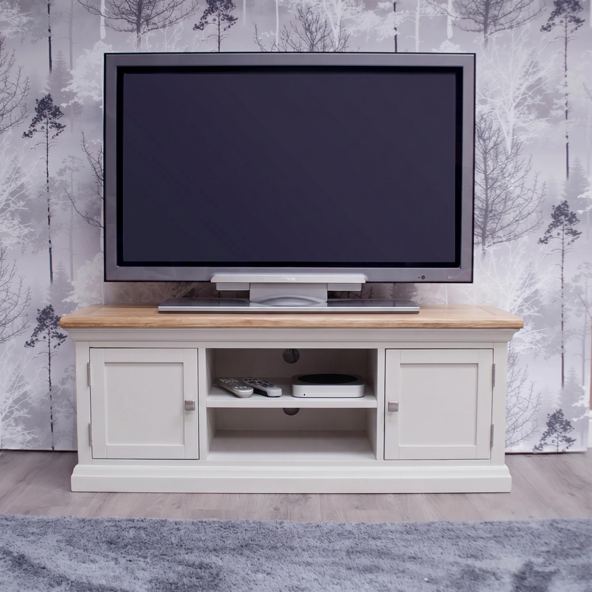 Cotswold TV Unit - 2 Door - Oak and Painted