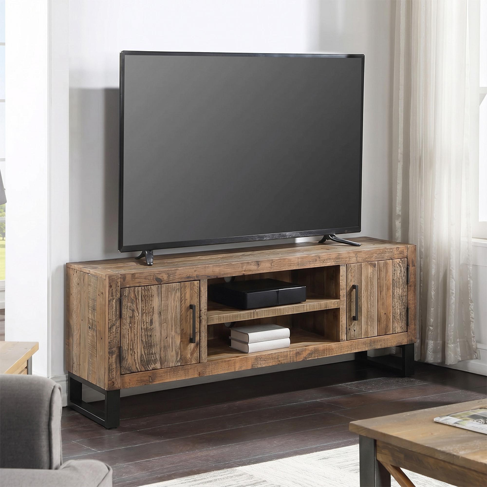 Preston TV Unit - 2 Door - 139cm - Industrial - Small - Rustic