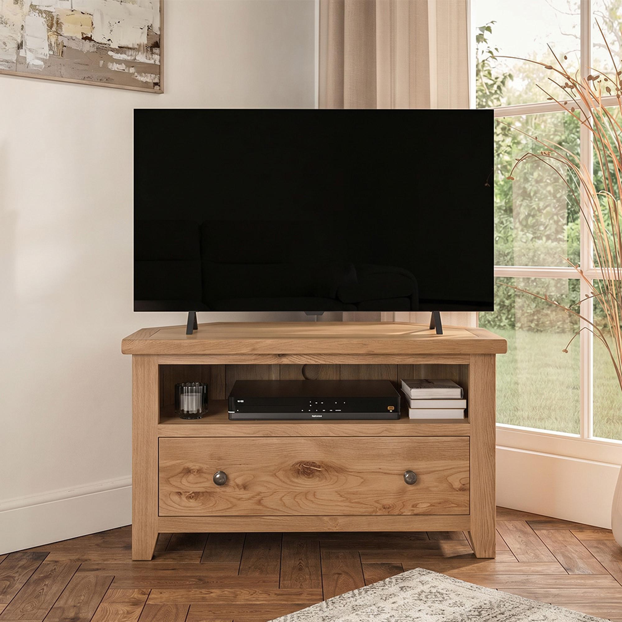 Appleby Corner TV Unit - 102cm - Oak