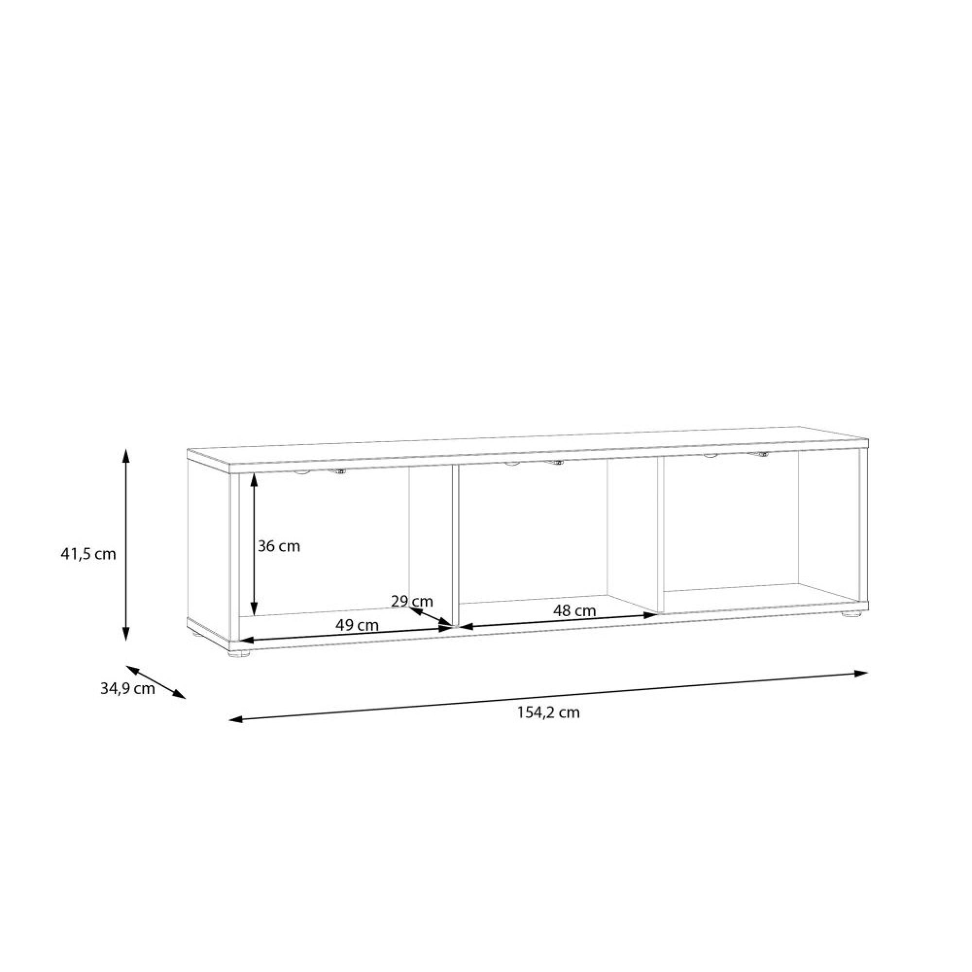 Alice Springs TV Cabinet - 3 Door - 154.2cm - Light Grey