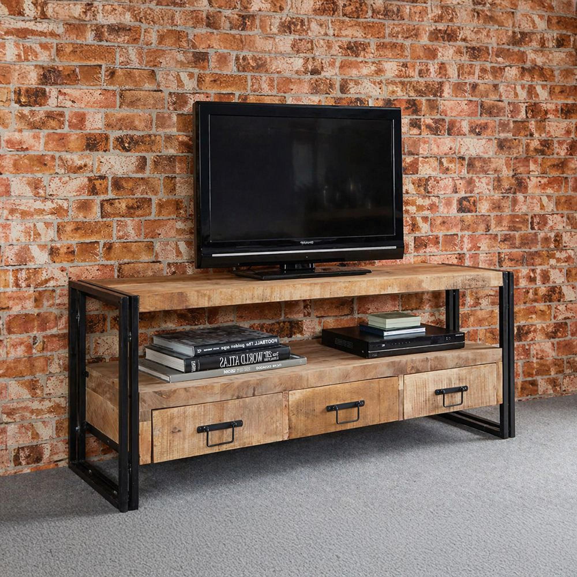Cosmo TV Unit - 150cm - Industrial Style - Wooden and Metal