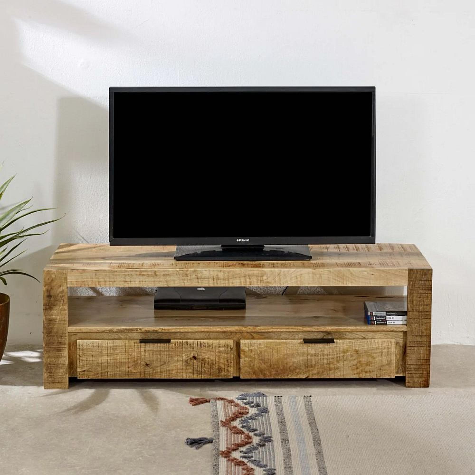 Surrey TV Unit - 130cm - Solid Mango Wood