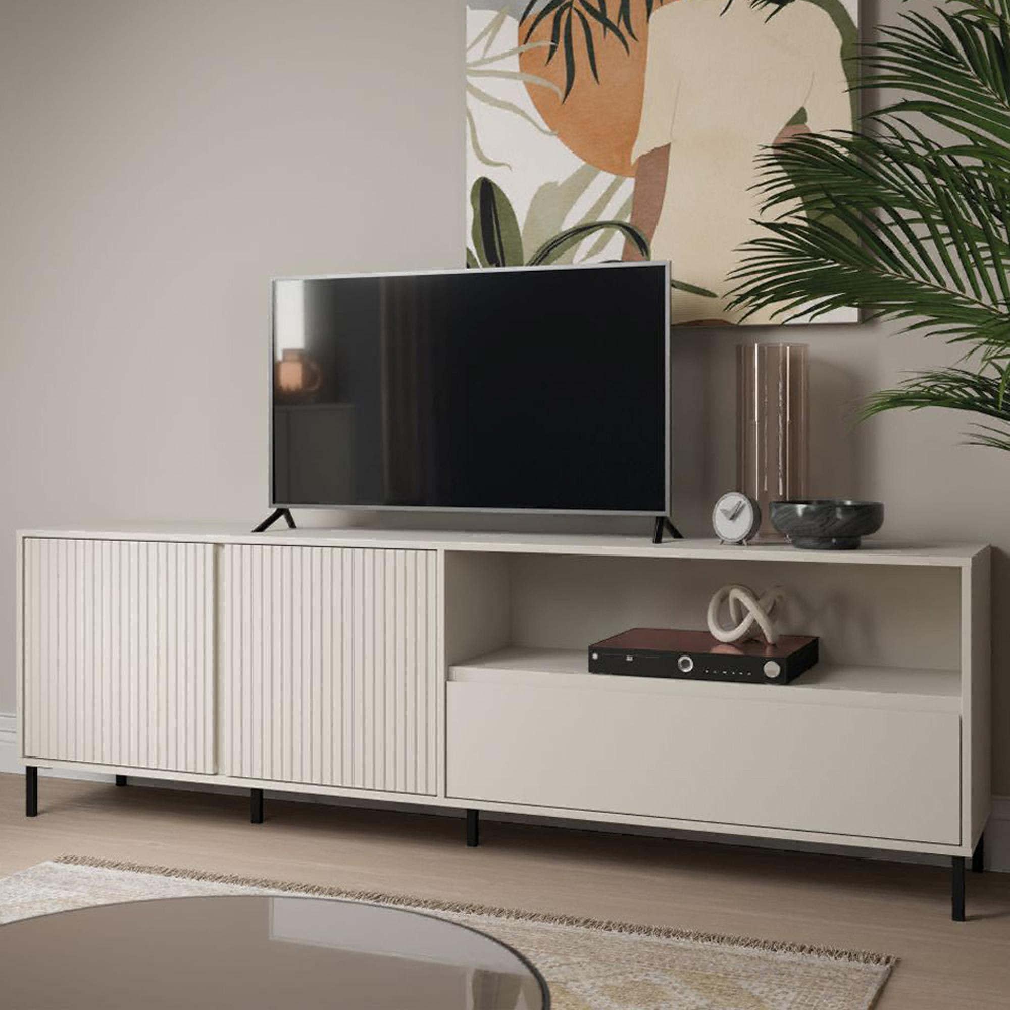 Avenale TV Cabinet - 2 Door - 1 Drawer - 207.8cm - Wide - Cashmere