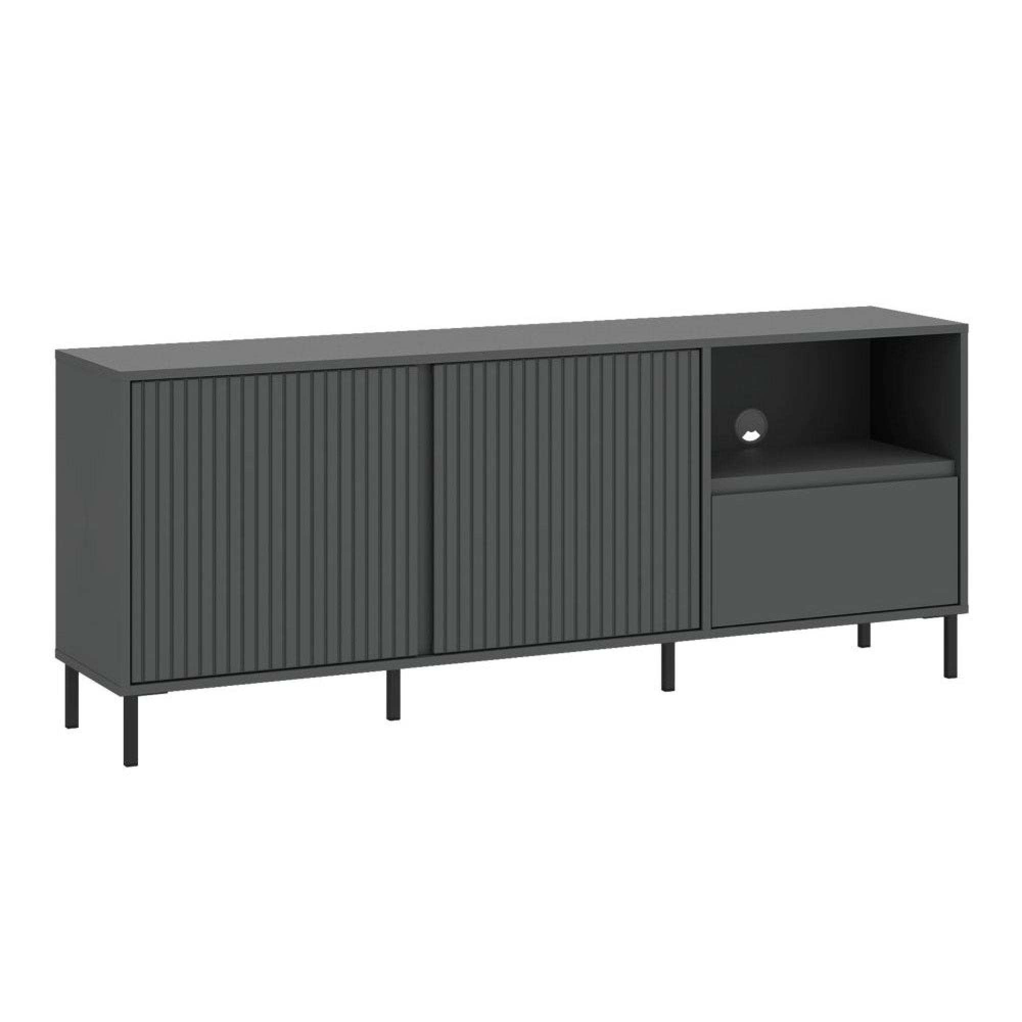Avenale TV Cabinet - 2 Door - 1 Drawer - 157.8cm - Anthracite
