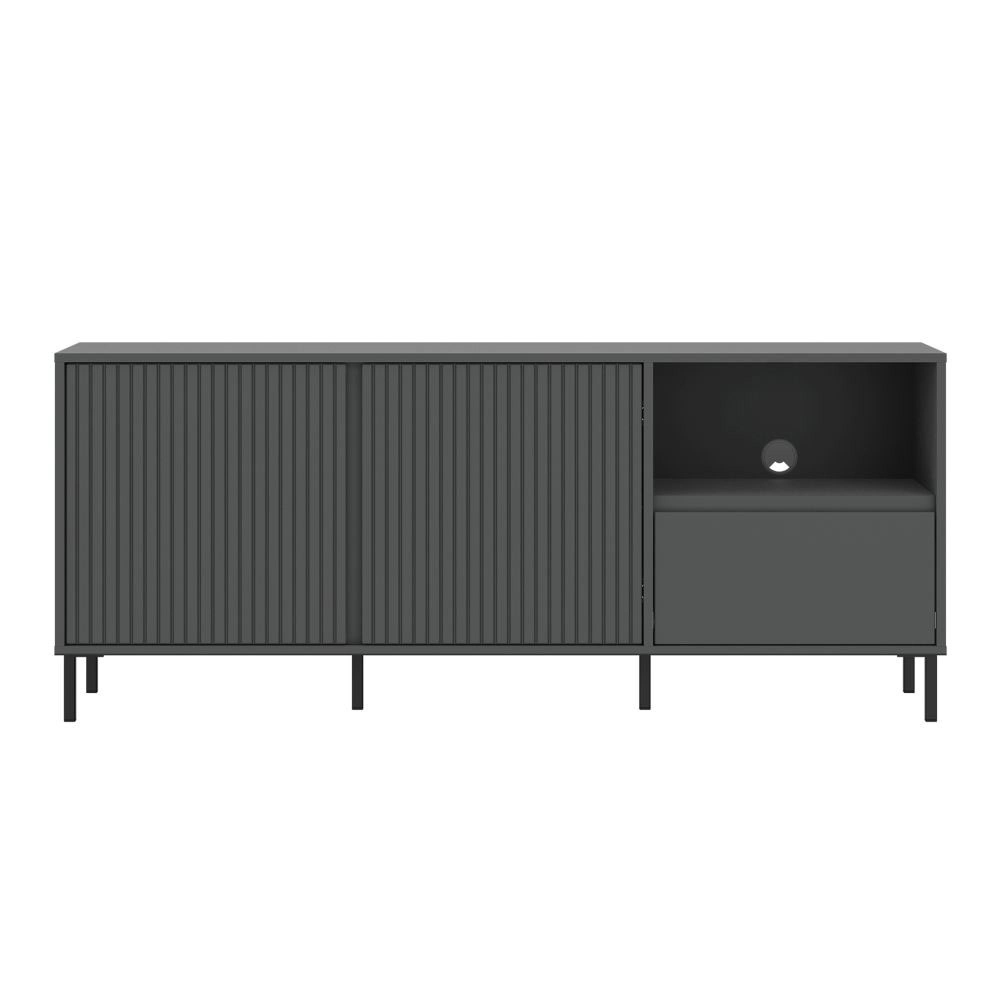 Avenale TV Cabinet - 2 Door - 1 Drawer - 157.8cm - Anthracite