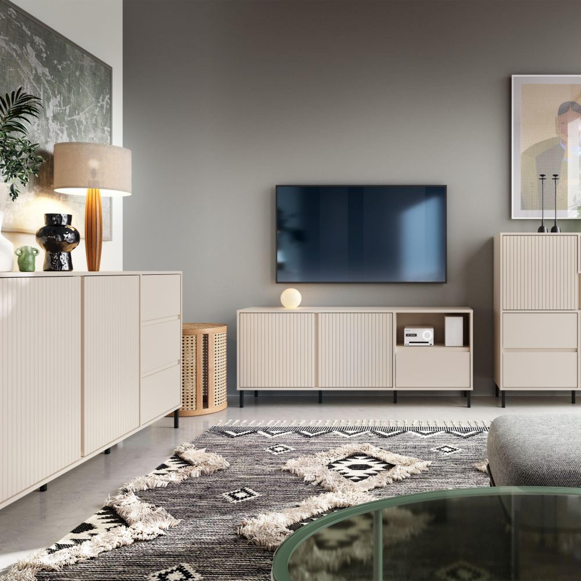 Avenale TV Cabinet - 2 Door - 1 Drawer - 157.8cm - Cashmere