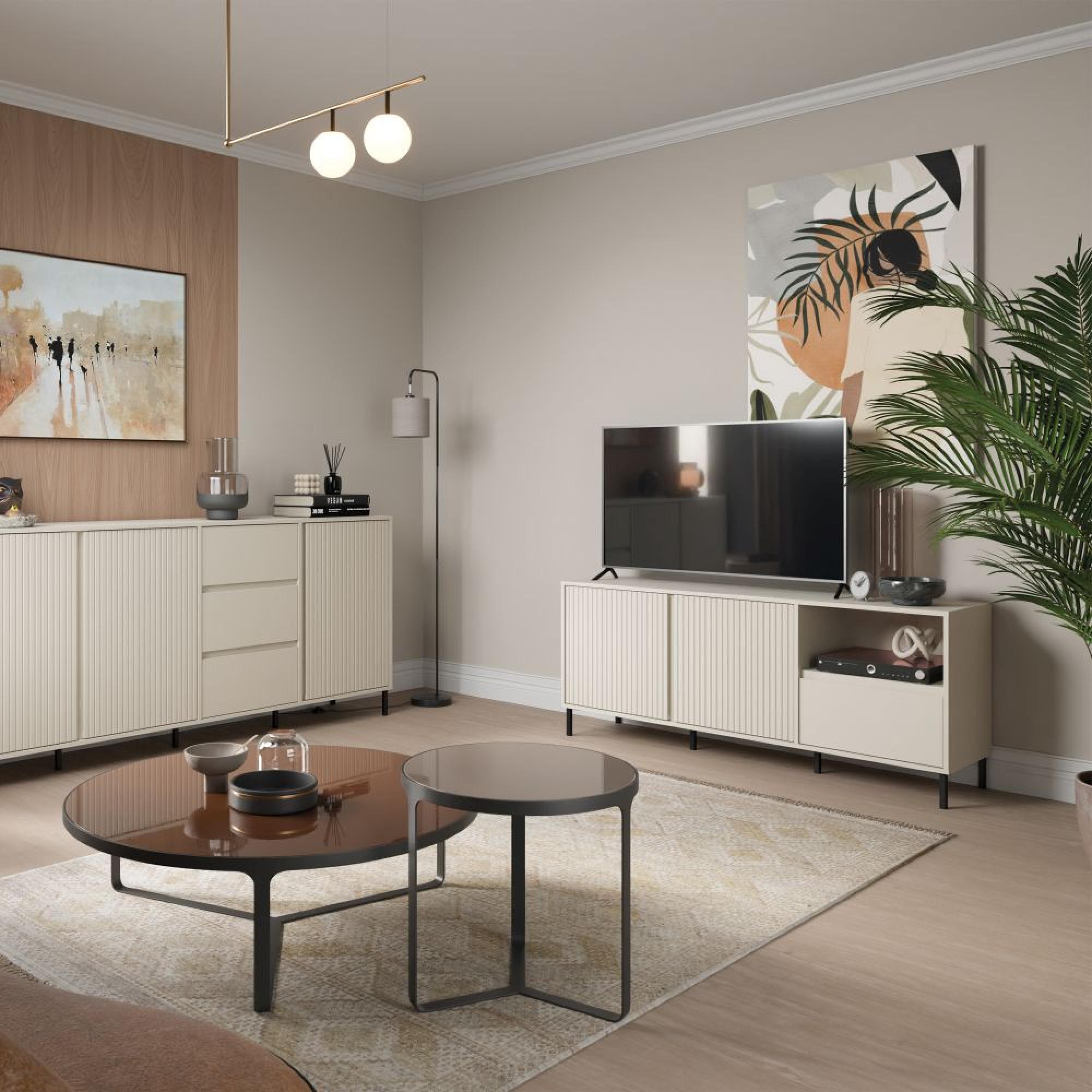 Avenale TV Cabinet - 2 Door - 1 Drawer - 157.8cm - Cashmere