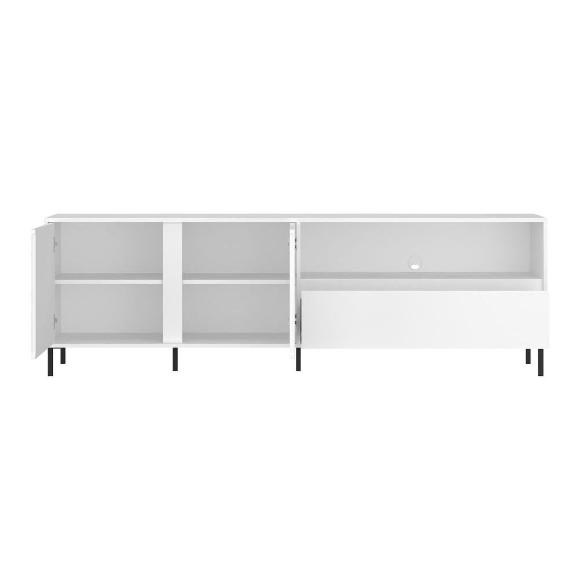 Avenale TV Cabinet - 2 Door - 1 Drawer - 207.8cm - Wide - Alpine White High Gloss