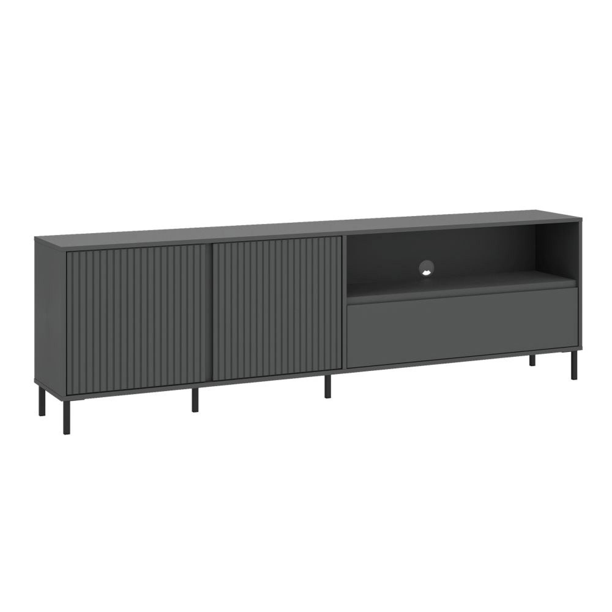 Avenale TV Cabinet - 2 Door - 1 Drawer - 207.8cm - Wide - Anthracite