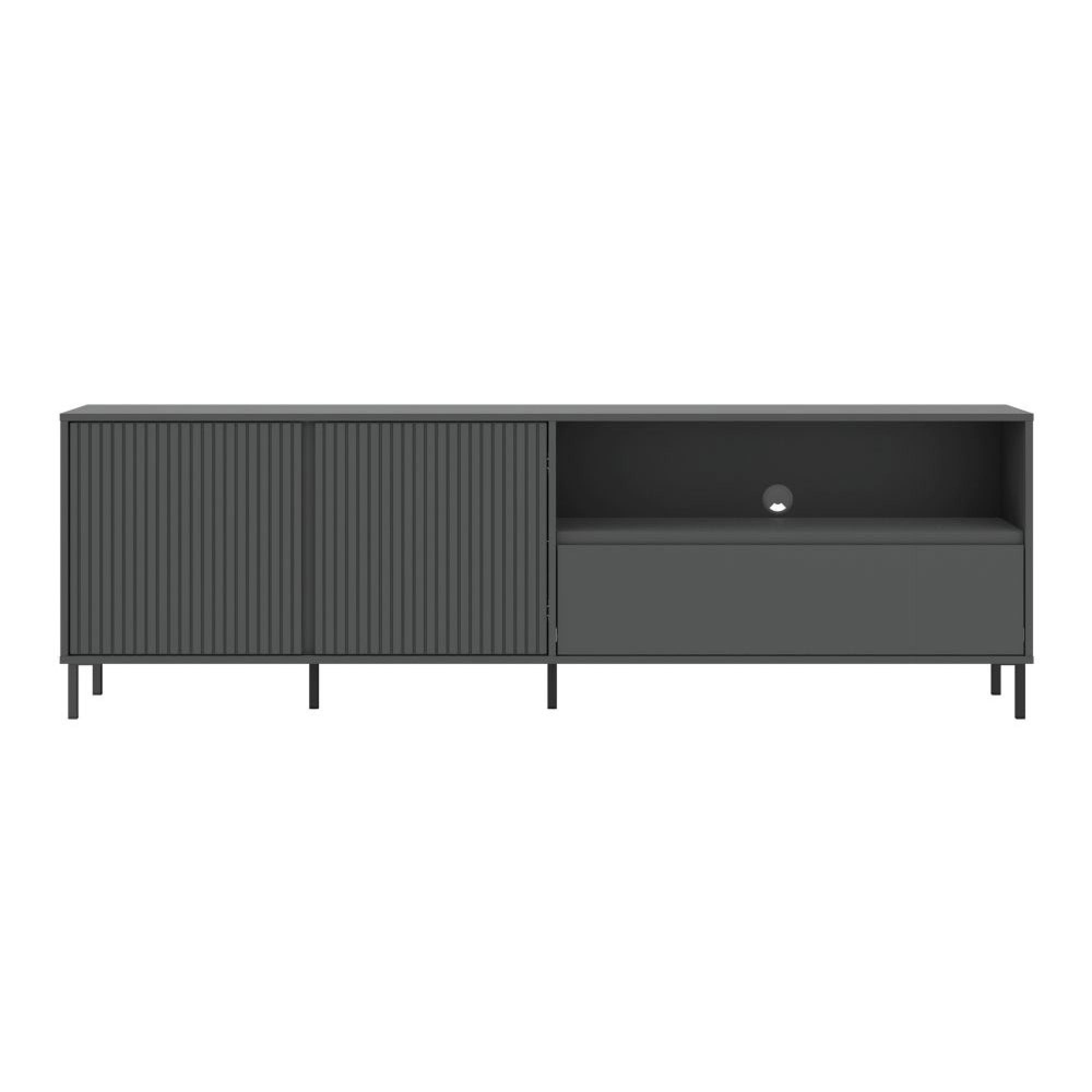 Avenale TV Cabinet - 2 Door - 1 Drawer - 207.8cm - Wide - Anthracite