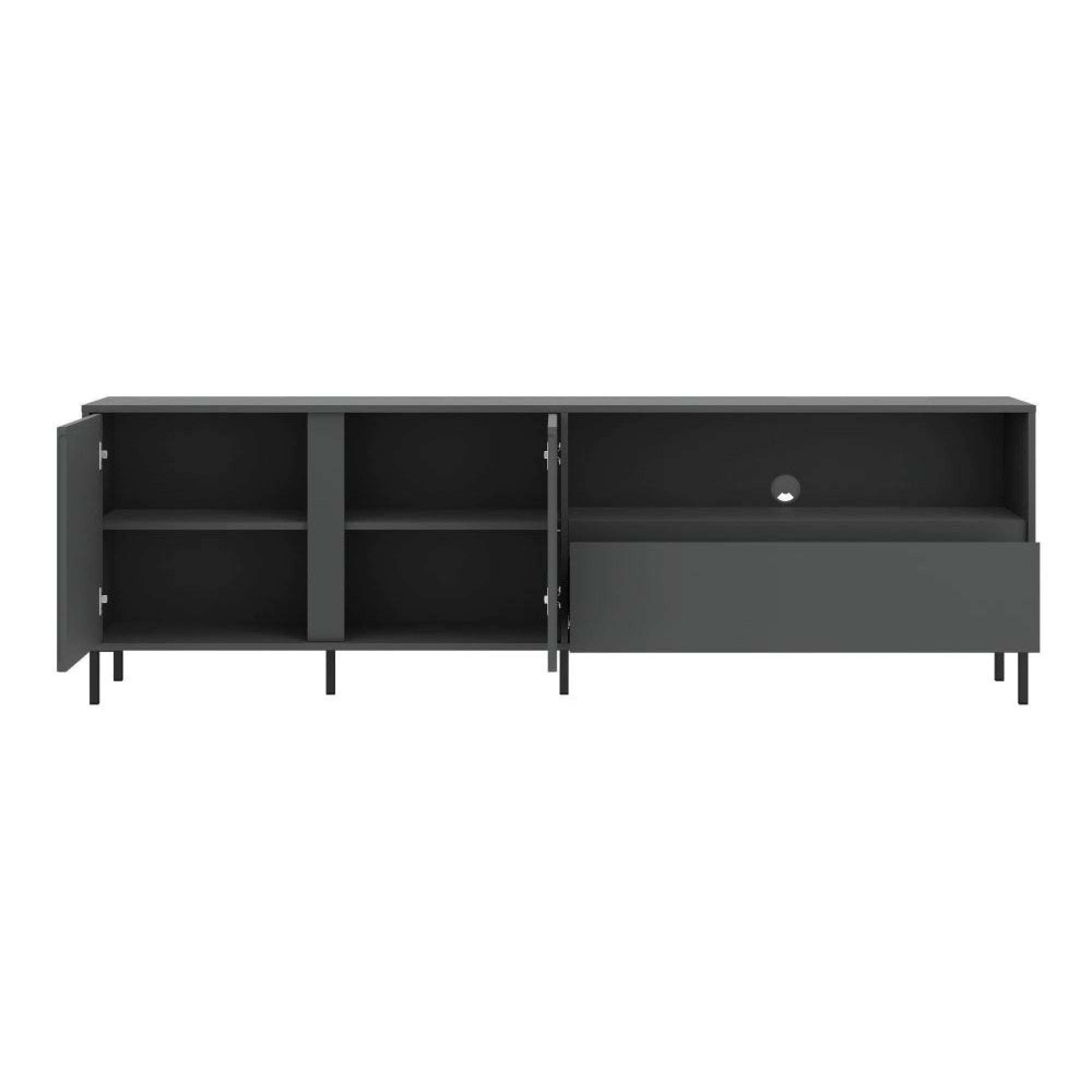 Avenale TV Cabinet - 2 Door - 1 Drawer - 207.8cm - Wide - Anthracite
