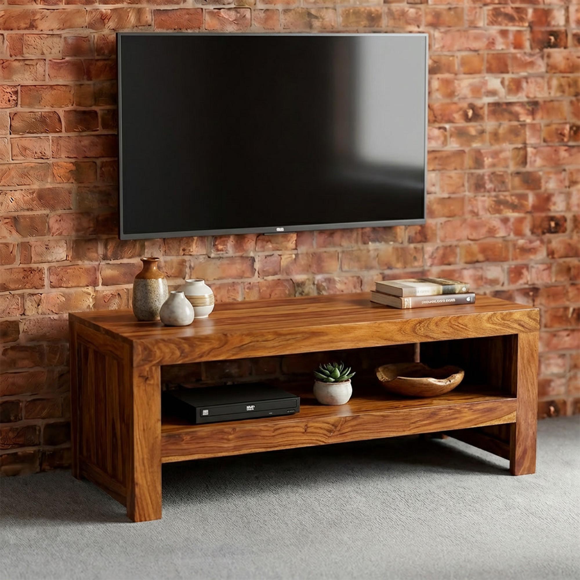 Cuban TV Unit - 110cm - Sheesham Wood