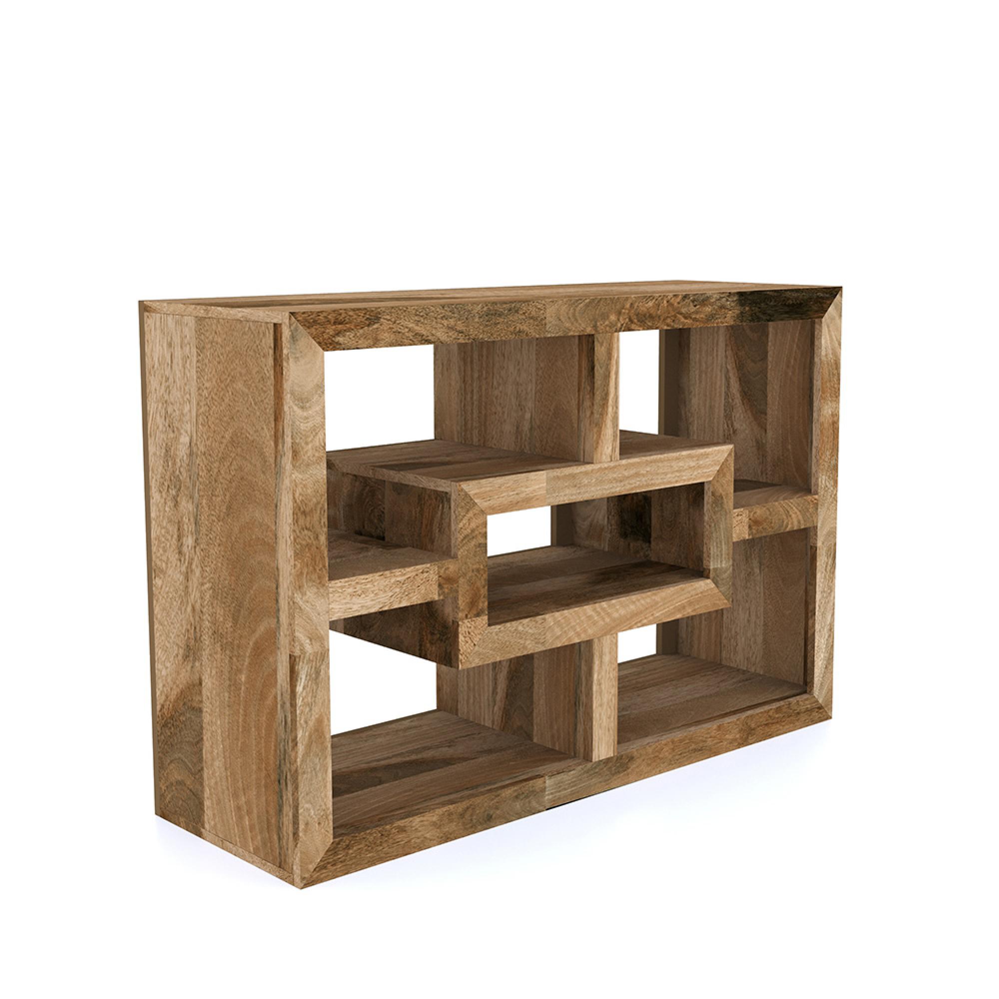 Cube TV Cabinet - 105cm - Natural Mango Wood