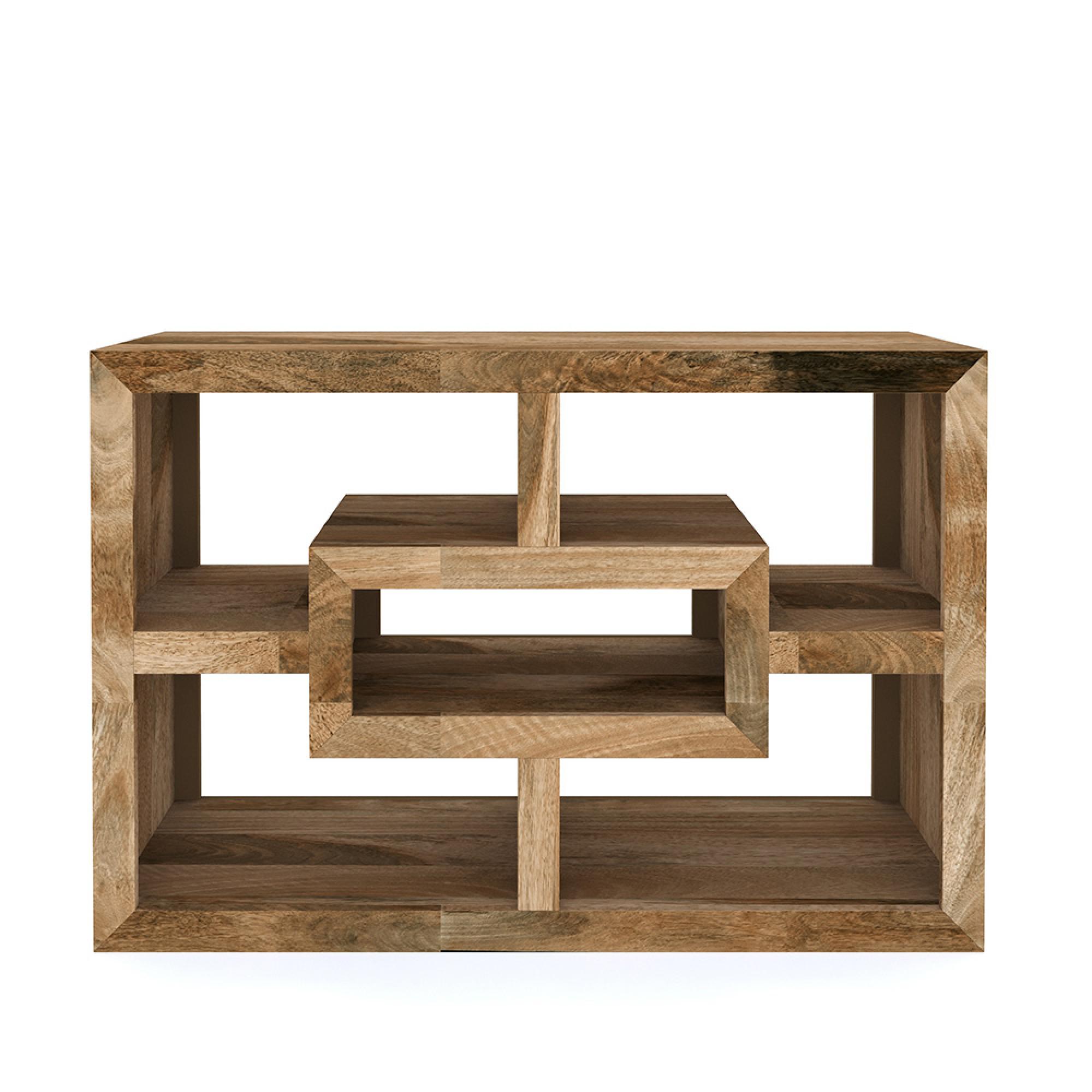 Cube TV Cabinet - 105cm - Natural Mango Wood