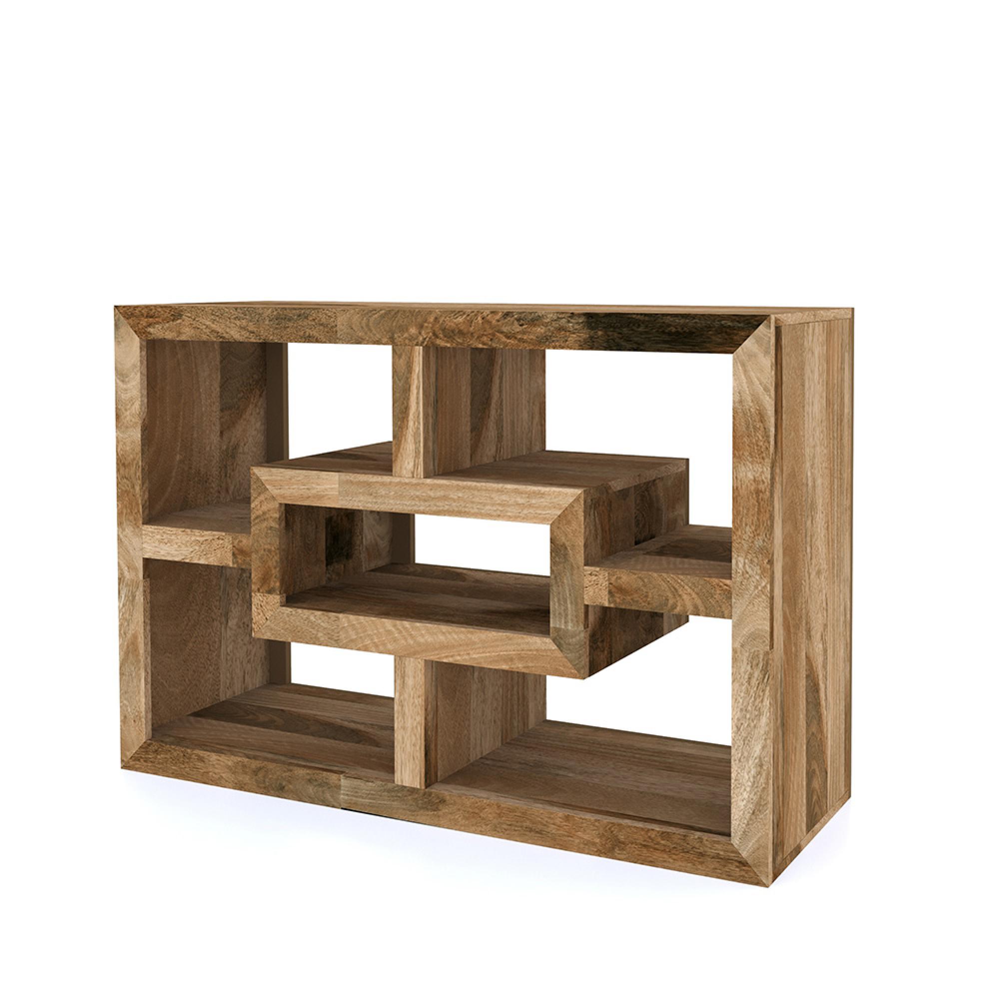 Cube TV Cabinet - 105cm - Natural Mango Wood