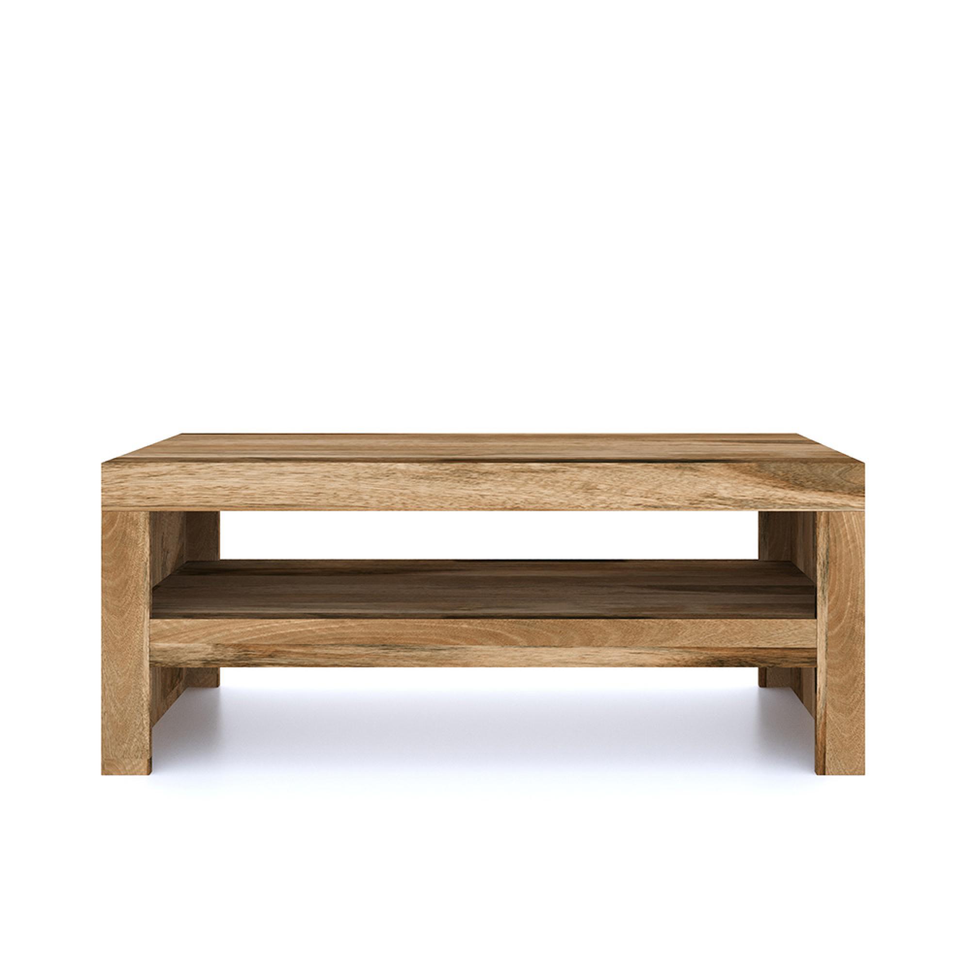 Cube TV Unit - 110cm - Natural Mango Wood