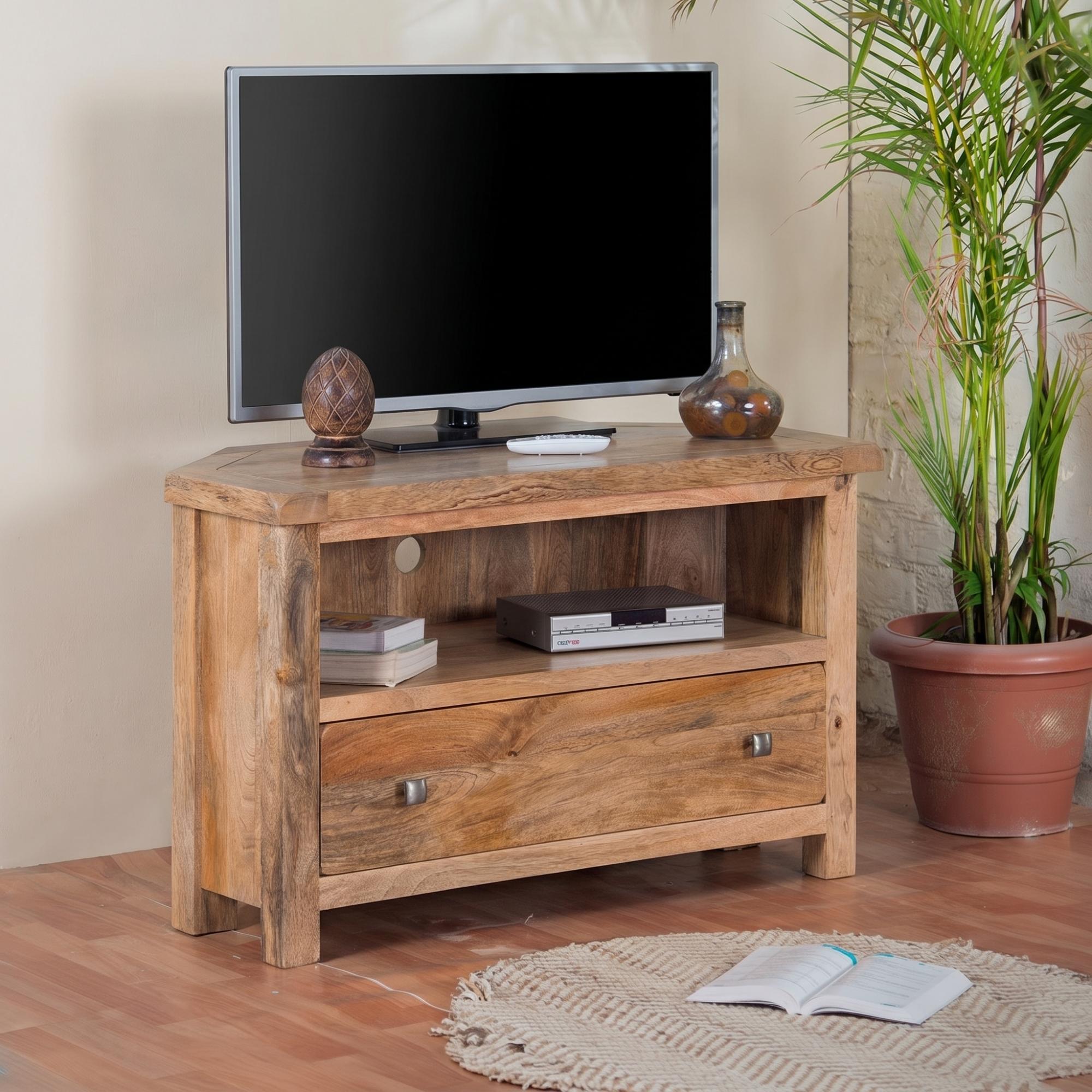 Odisha TV Unit - Corner - 100cm - Solid Mango Wood
