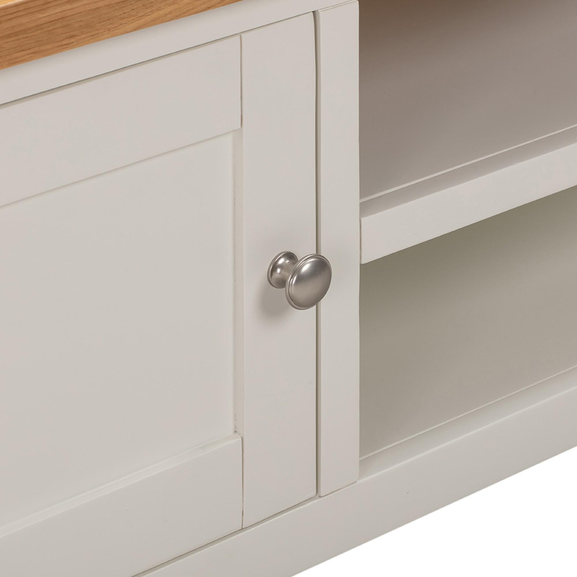 Melbourne TV Unit - 134cm - White and Wood