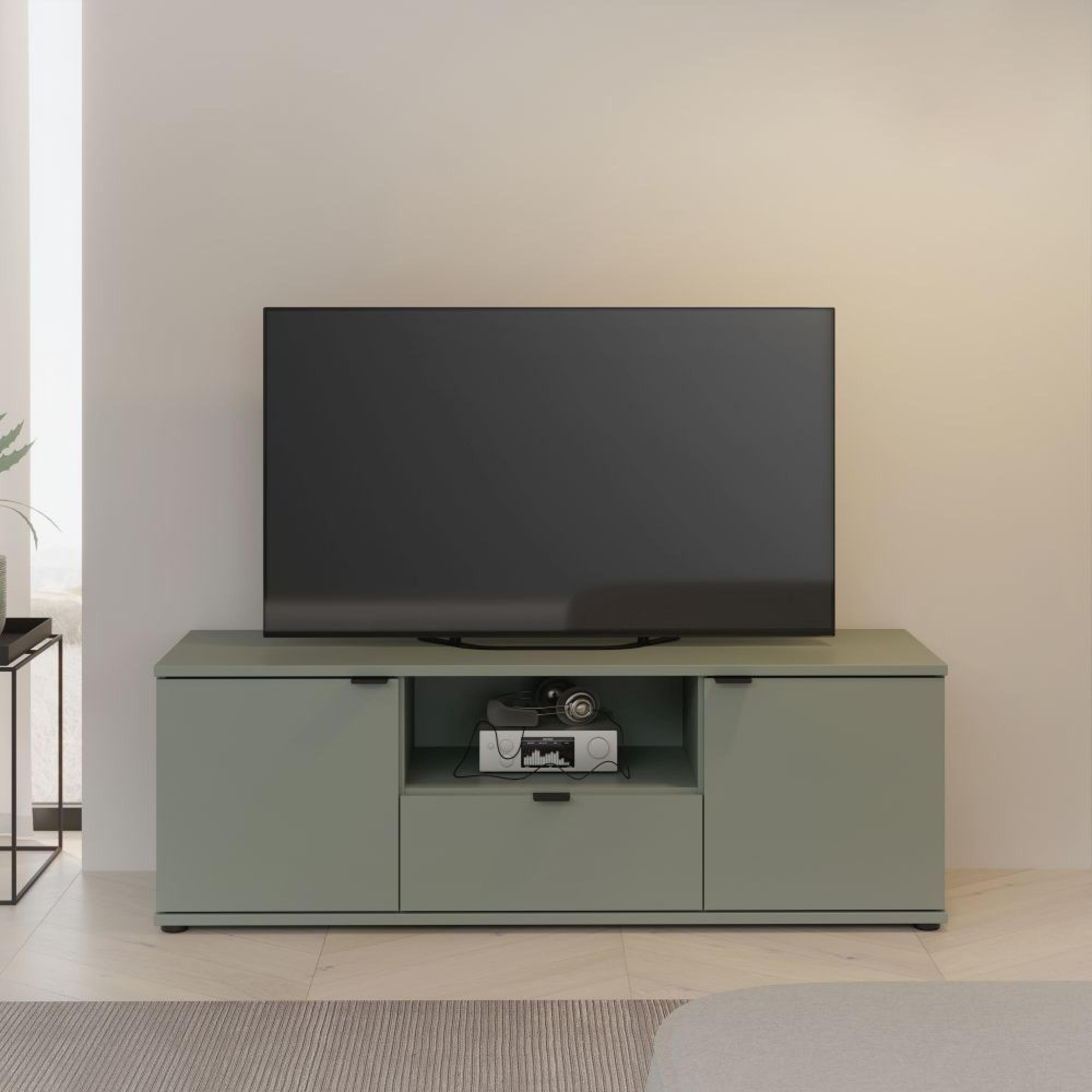 Ganymede TV Unit - 2 Door - 1 Drawer - 129.8cm - Sage Green