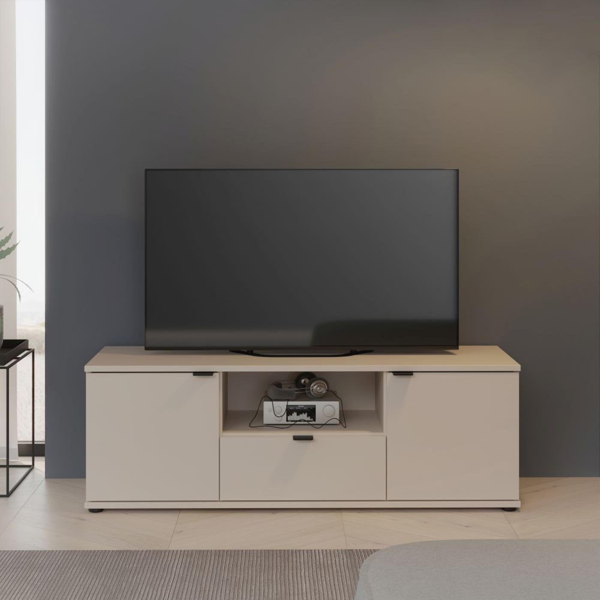 Ganymede TV Unit - 2 Door - 1 Drawer - 129.8cm - Sand