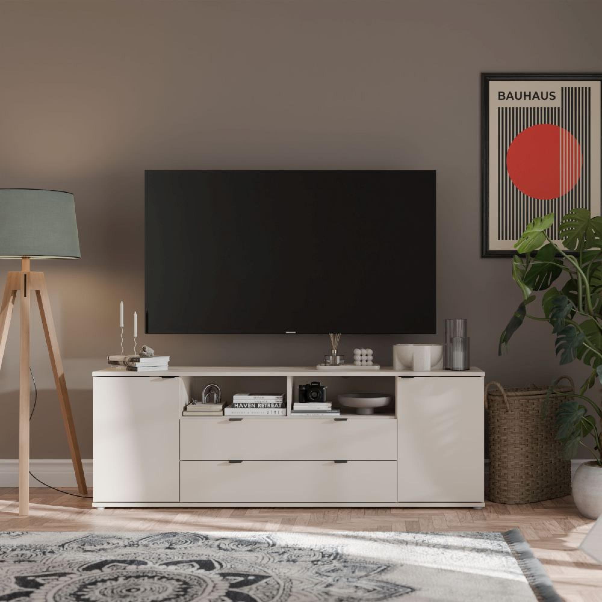 Ganymede TV Unit - 2 Door - 2 Drawer - Wide - 179.5cm - Sand