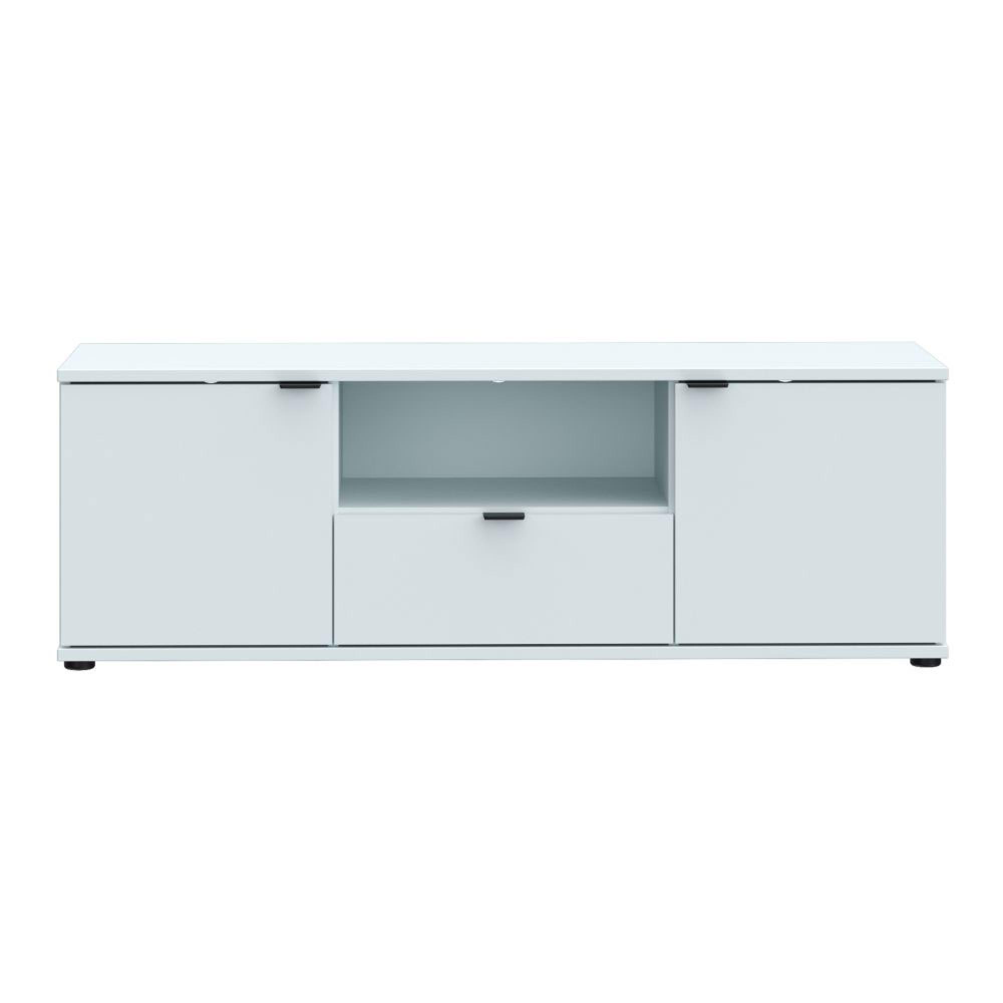 Ganymede TV Unit - 2 Door - 1 Drawer - 129.8cm - Light Grey