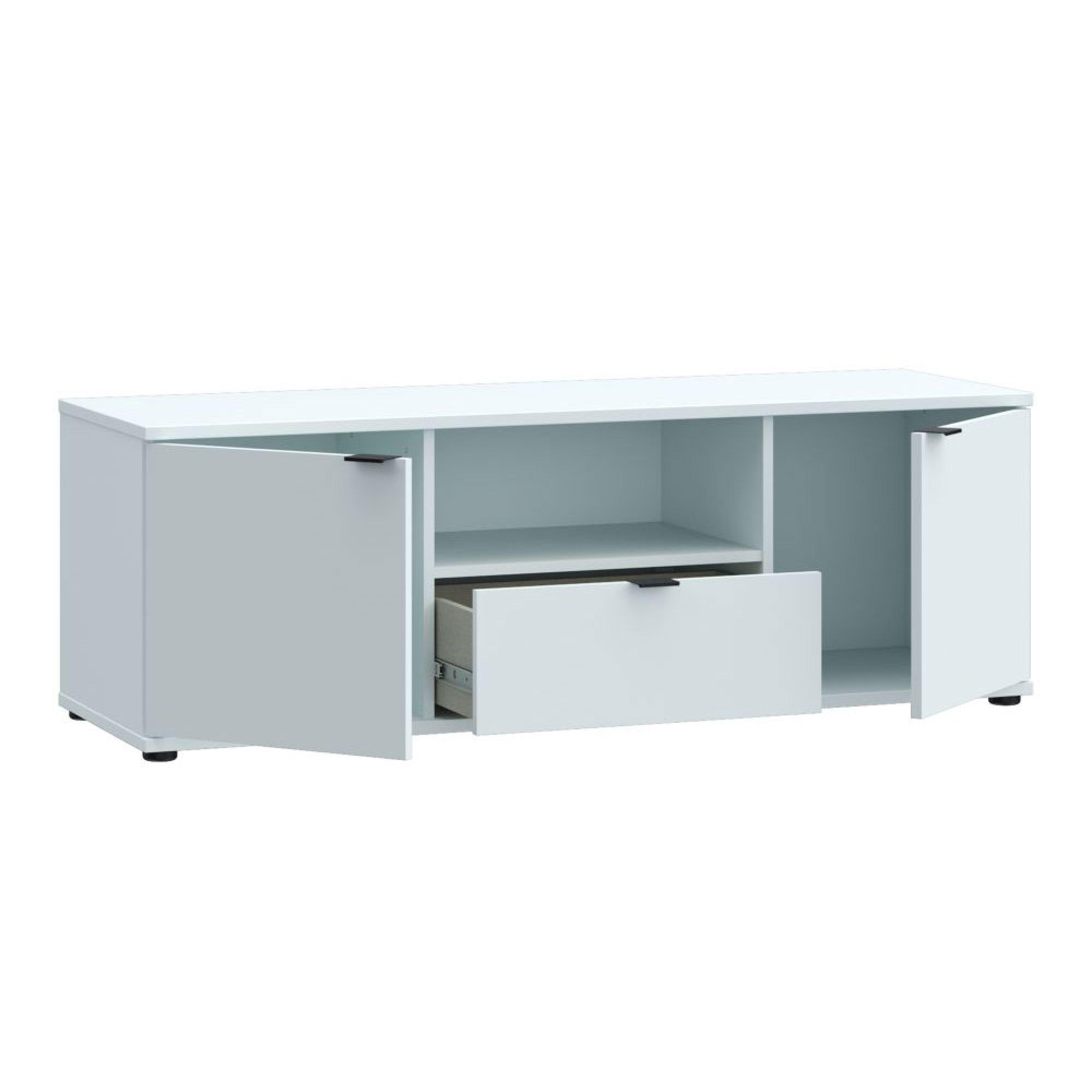 Ganymede TV Unit - 2 Door - 1 Drawer - 129.8cm - Light Grey