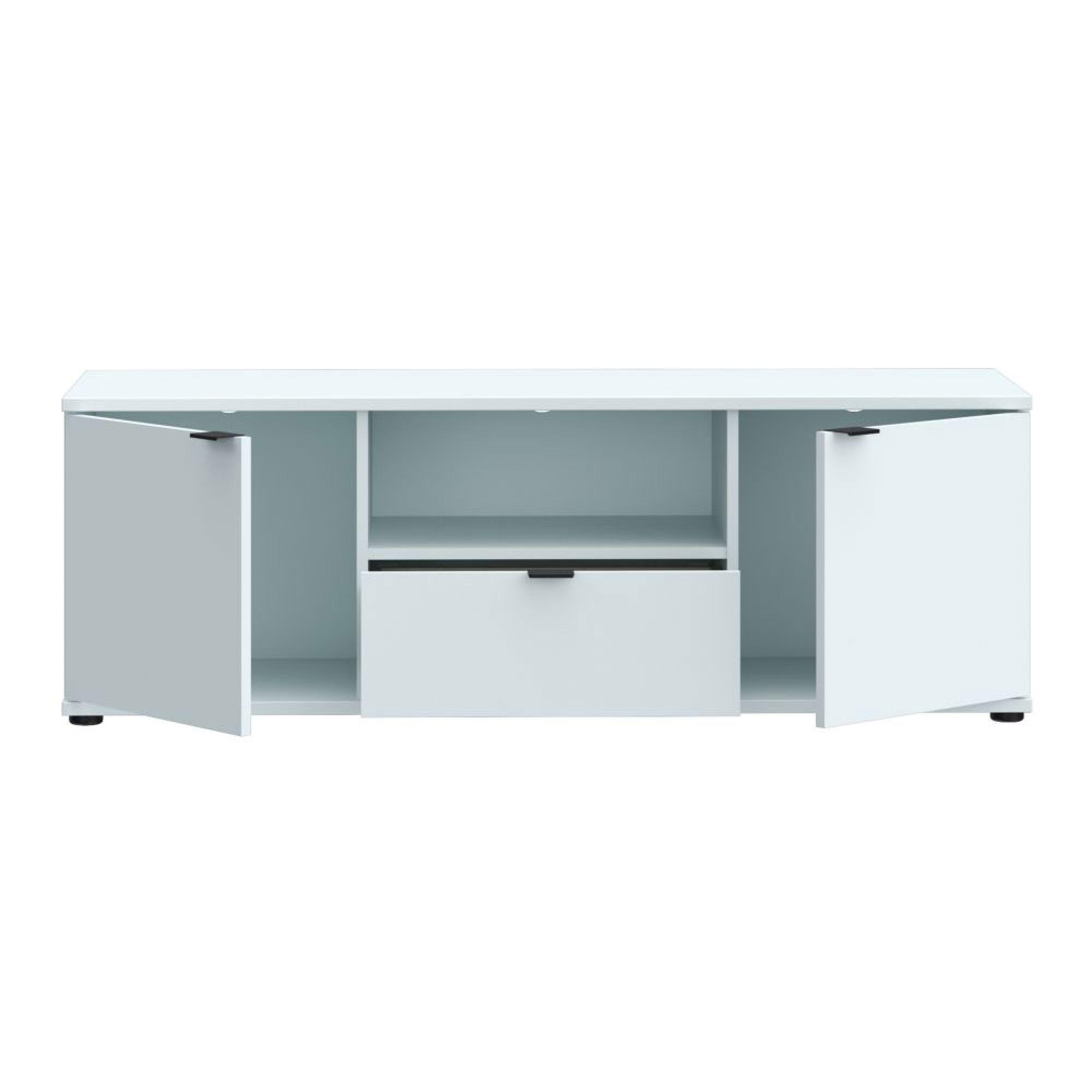 Ganymede TV Unit - 2 Door - 1 Drawer - 129.8cm - Light Grey