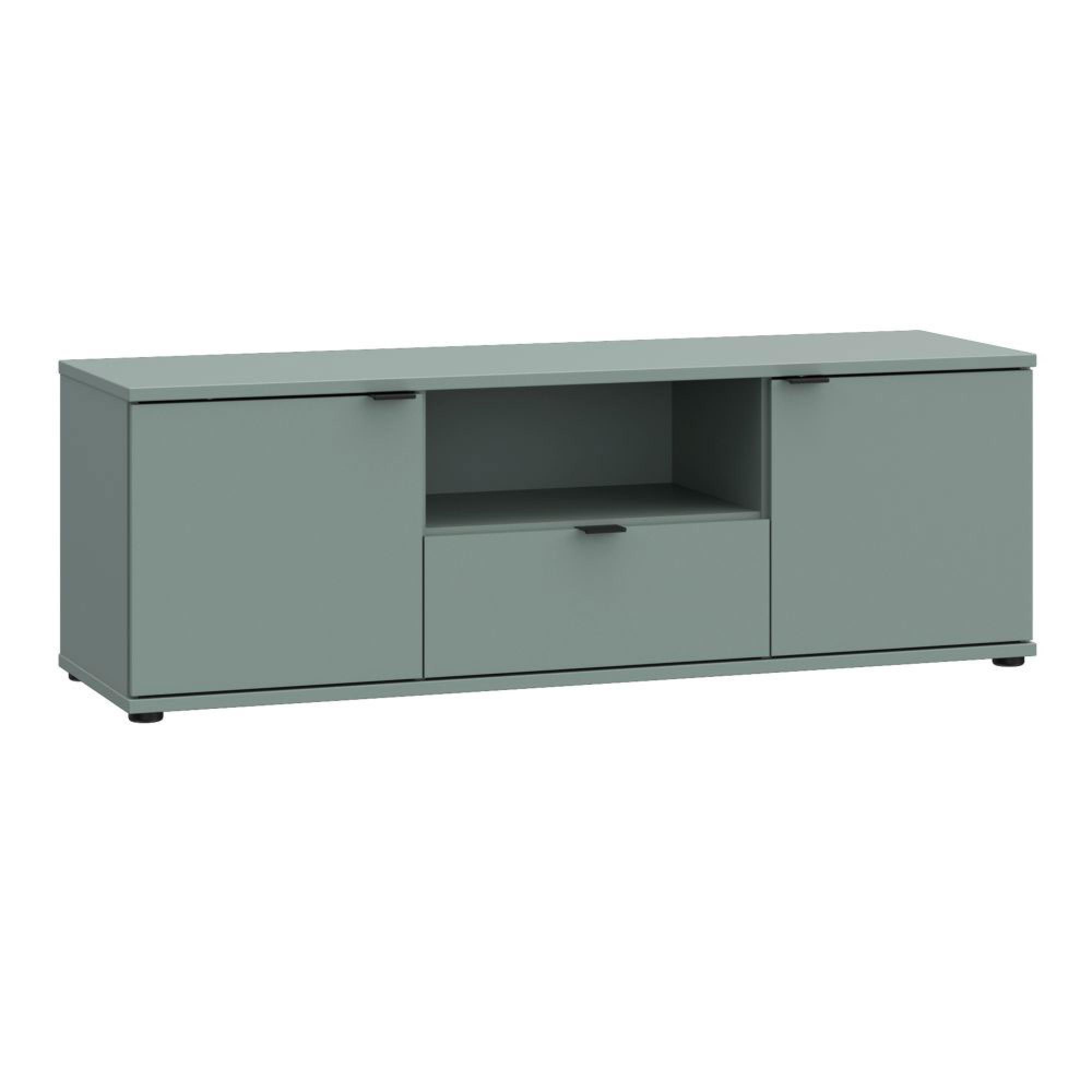Ganymede TV Unit - 2 Door - 1 Drawer - 129.8cm - Sage Green