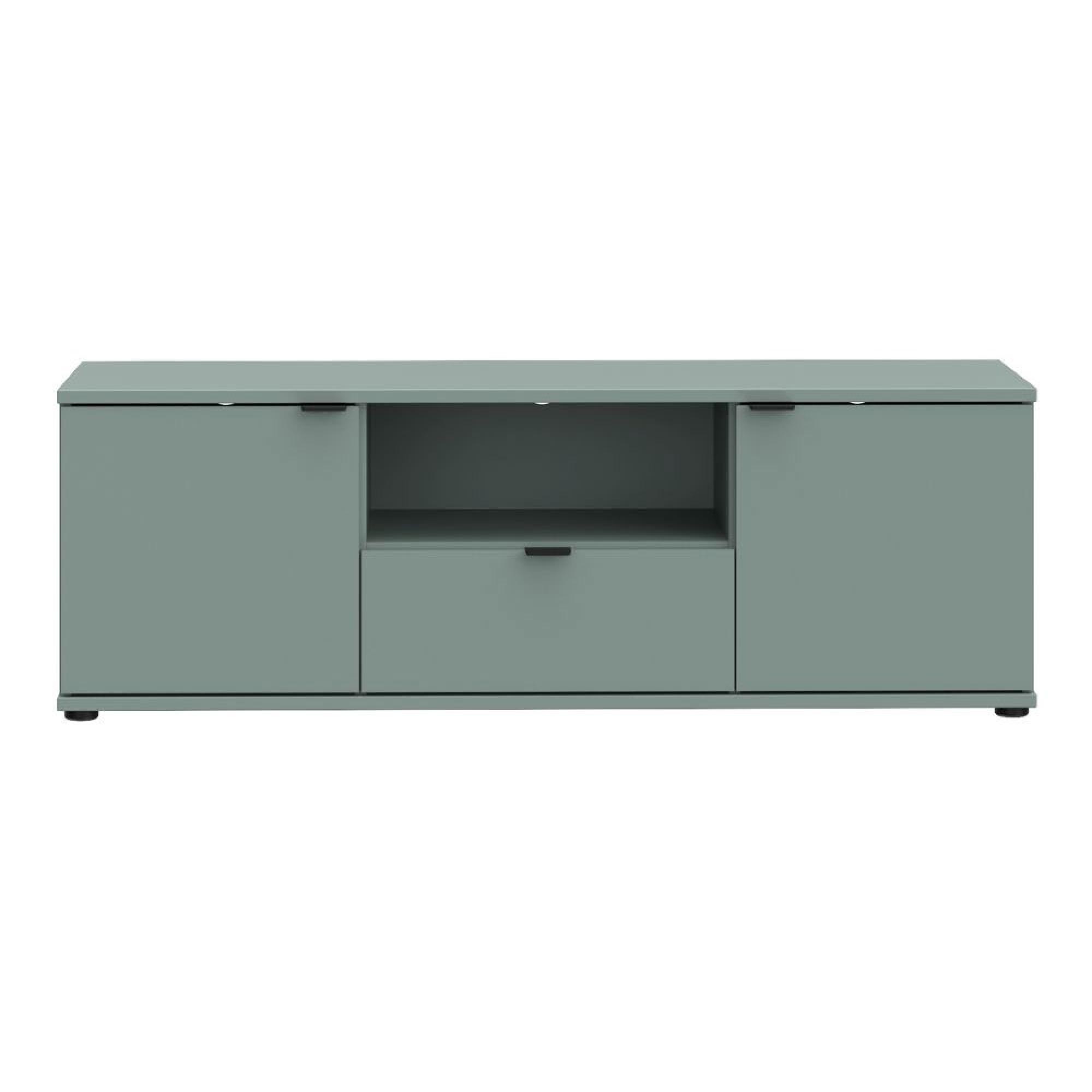 Ganymede TV Unit - 2 Door - 1 Drawer - 129.8cm - Sage Green