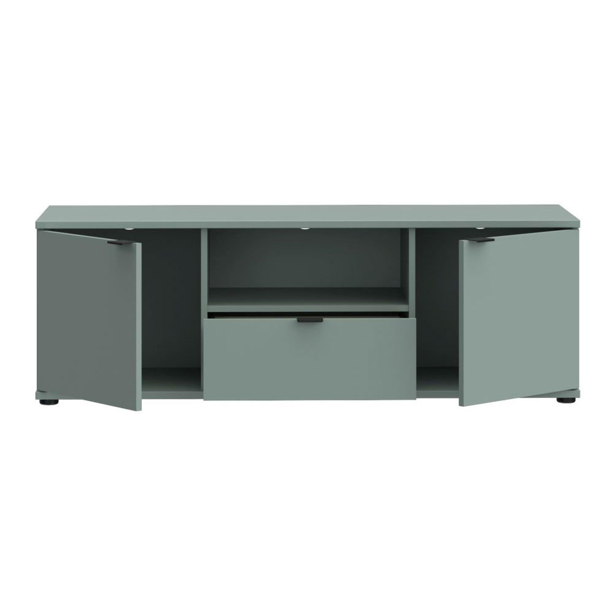 Ganymede TV Unit - 2 Door - 1 Drawer - 129.8cm - Sage Green