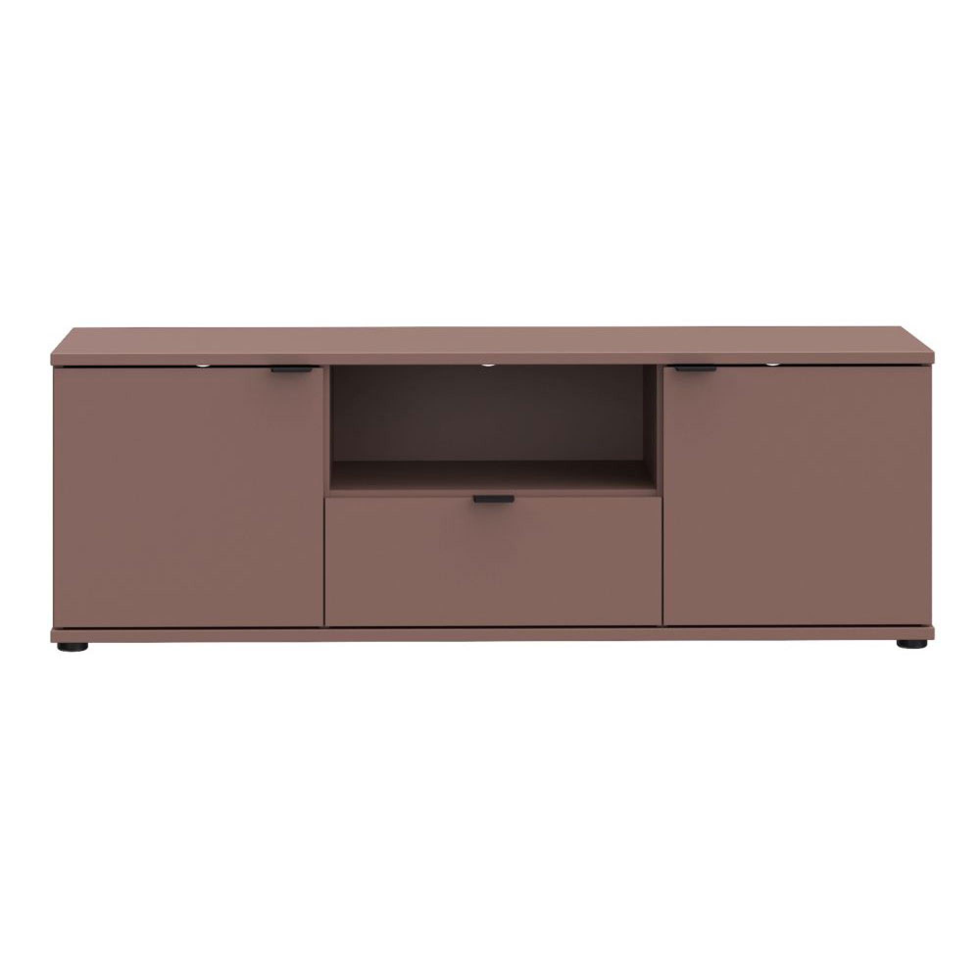 Ganymede TV Unit - 2 Door - 1 Drawer - 129.8cm - Terracotta