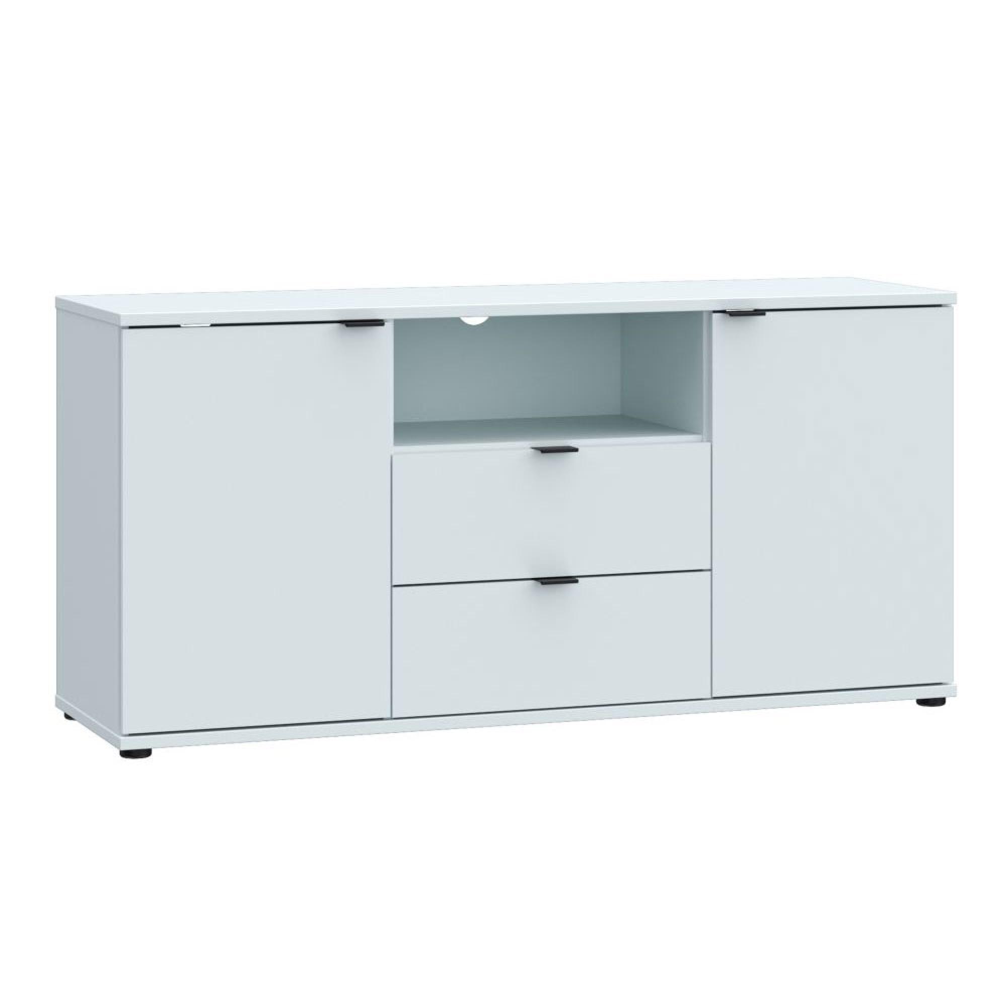 Ganymede TV Unit - 2 Door - 2 Drawer - 129.8cm - Light Grey